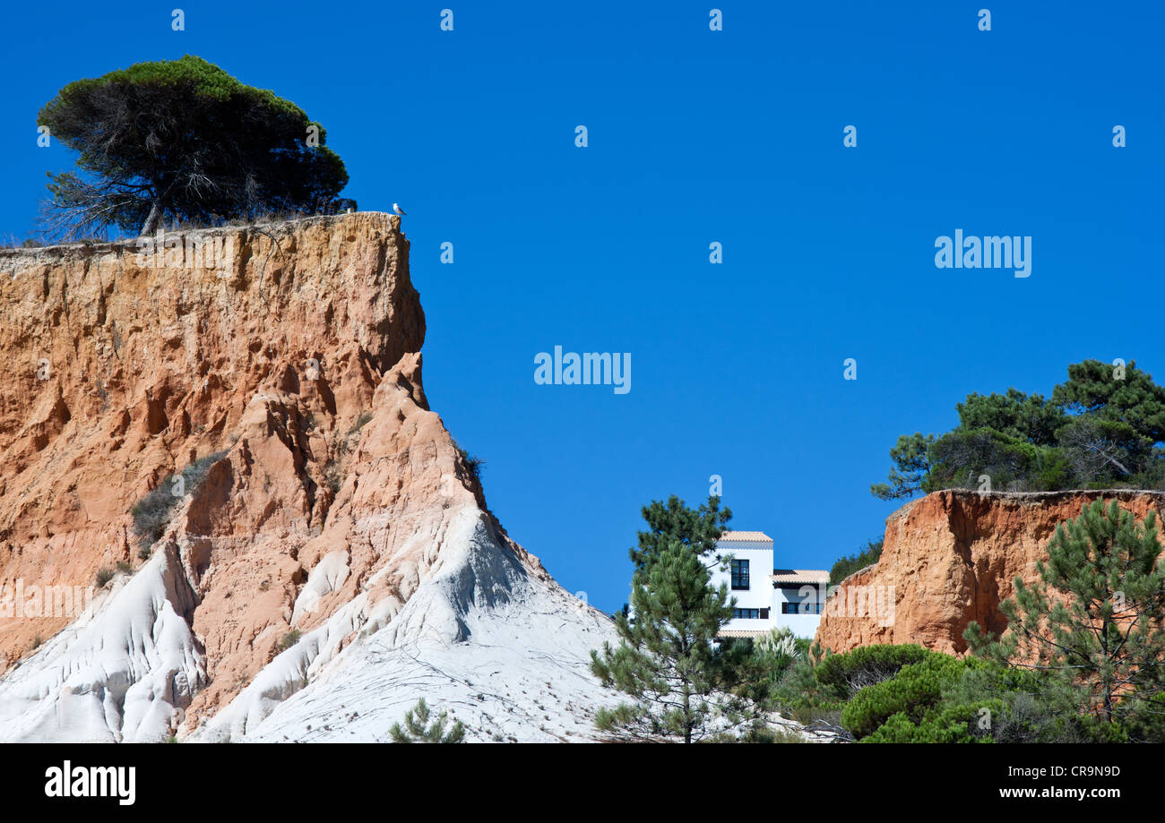 Europa Portugal, Algarve, Albufeira, Praia Da Falesia Stockfoto