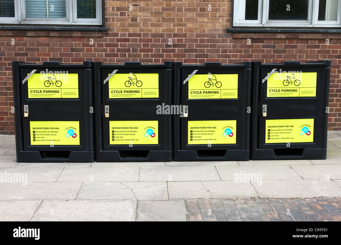 Zyklus-Schließfächer, University of Birmingham Campus, Birmingham, England, Vereinigtes Königreich Stockfoto