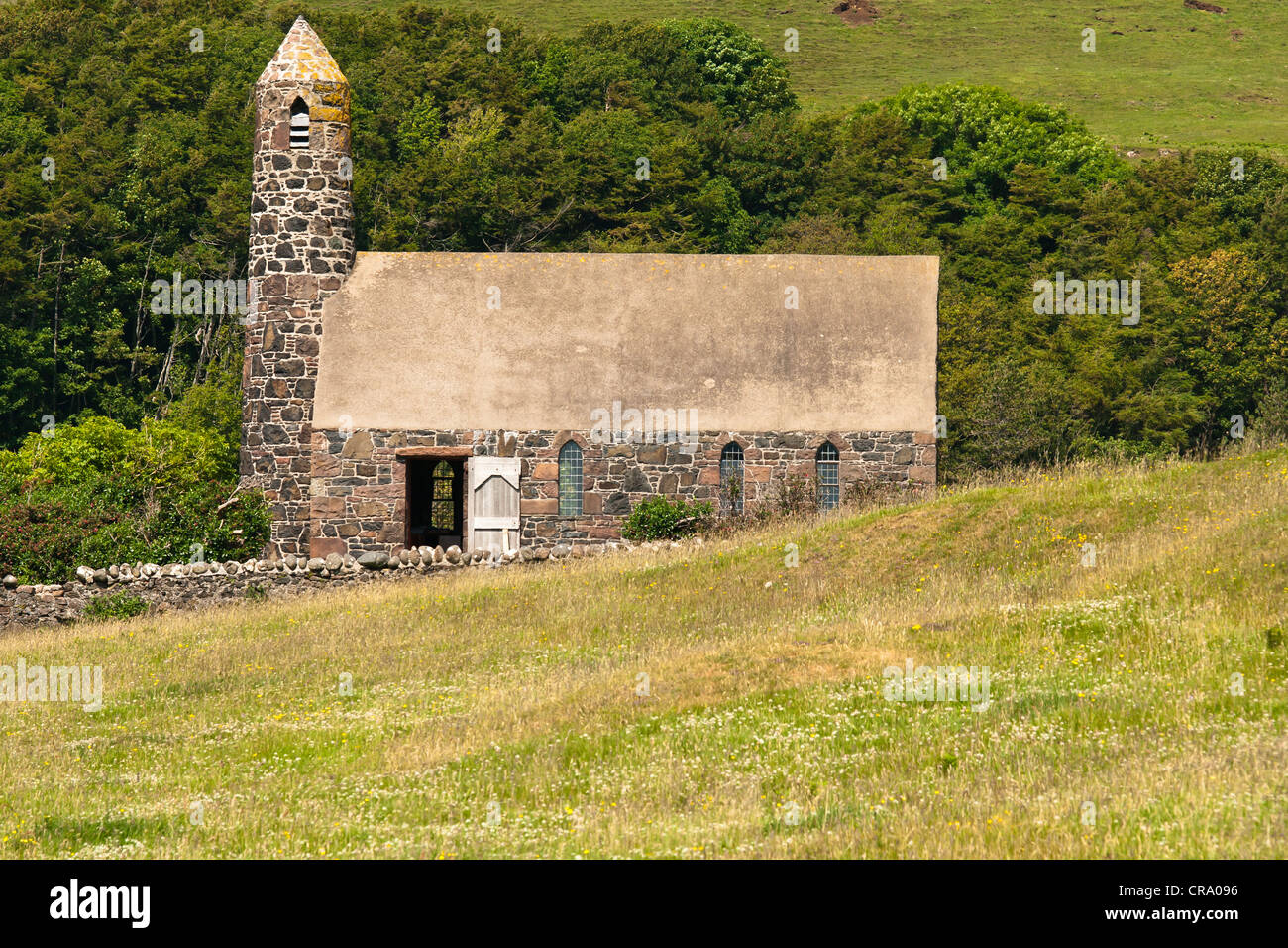 Gebäude, Kirche, St. Columbas, Canna, Inneren Hebriden, Schottland Stockfoto