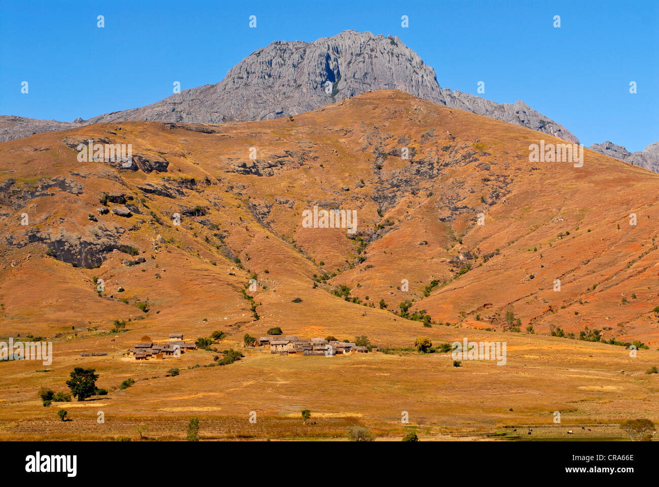 PIC Bobby oder Pic d'Imarivolanitra in Andringitra Nationalpark, Madagaskar, Afrika Stockfoto