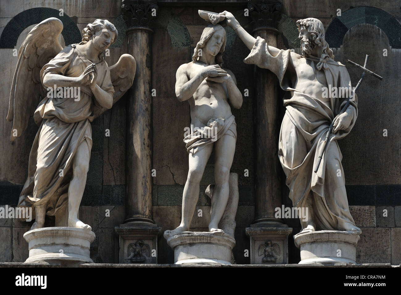 Statuen über die Tore des Paradieses in Florenz Baptisterium oder Battistero di San Giovanni, Florenz, Toskana, Italien, Europa Stockfoto