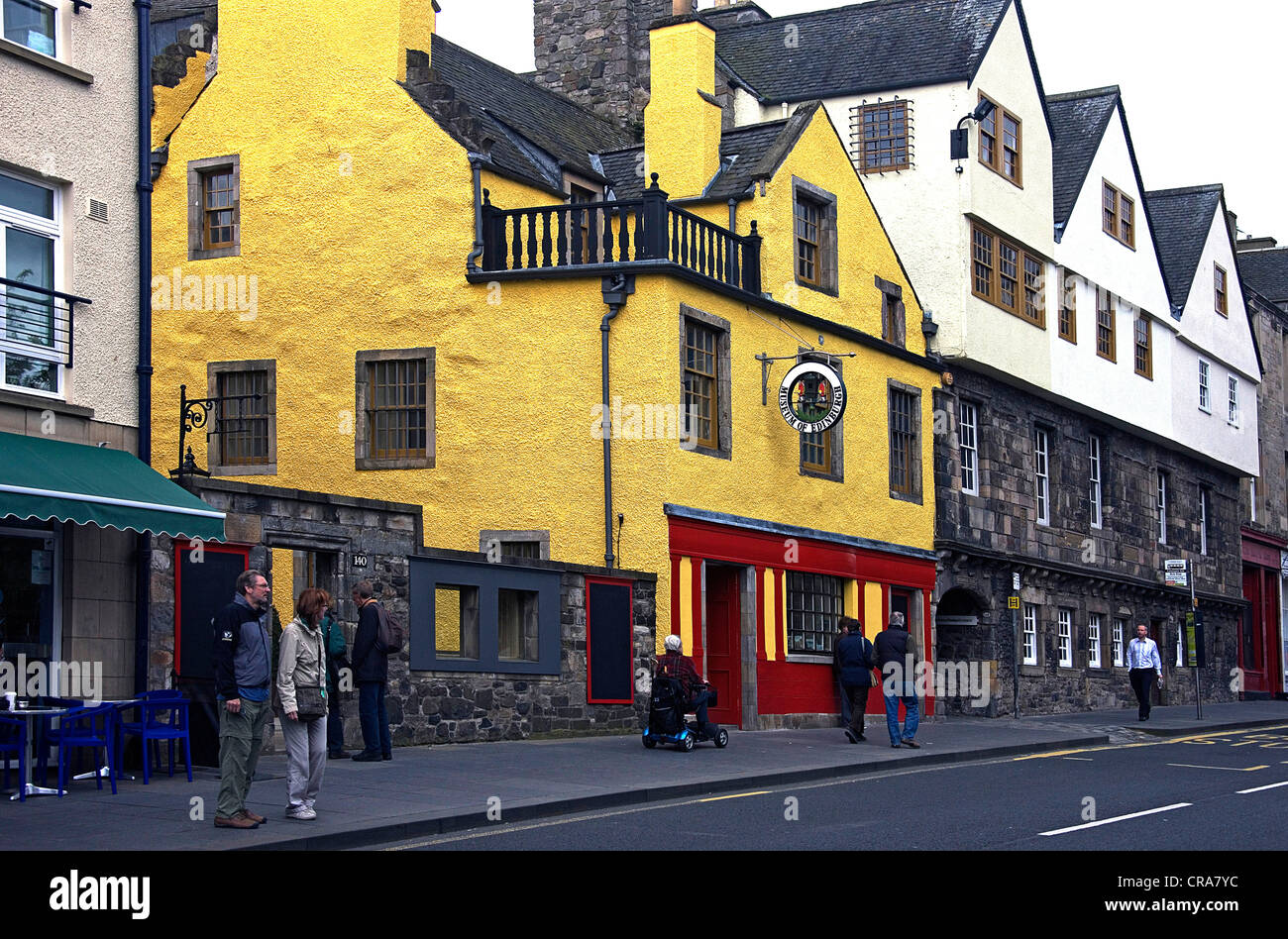 Museum von Edinburgh. Die Royal Mile. Edinburgh Streets Stockfoto