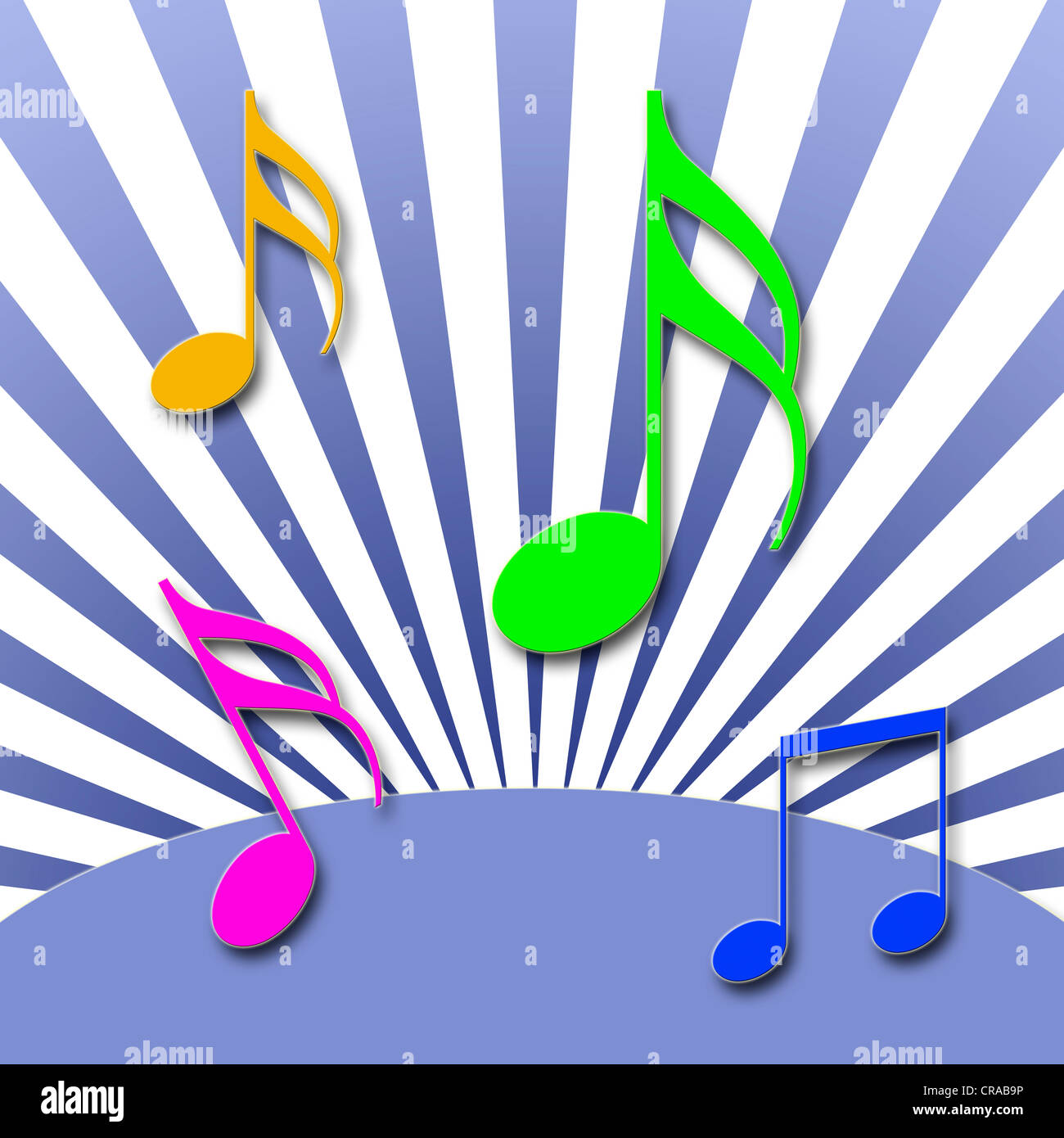 Musiknoten, abstrakte Abbildung Stockfoto