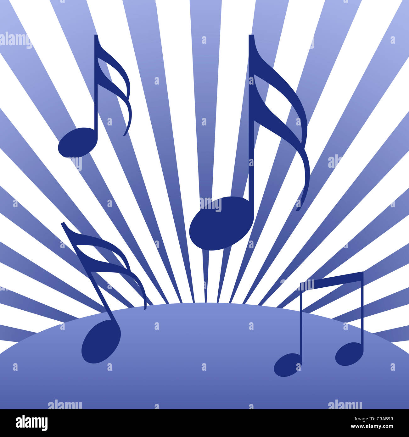 Musiknoten, abstrakte Abbildung Stockfoto