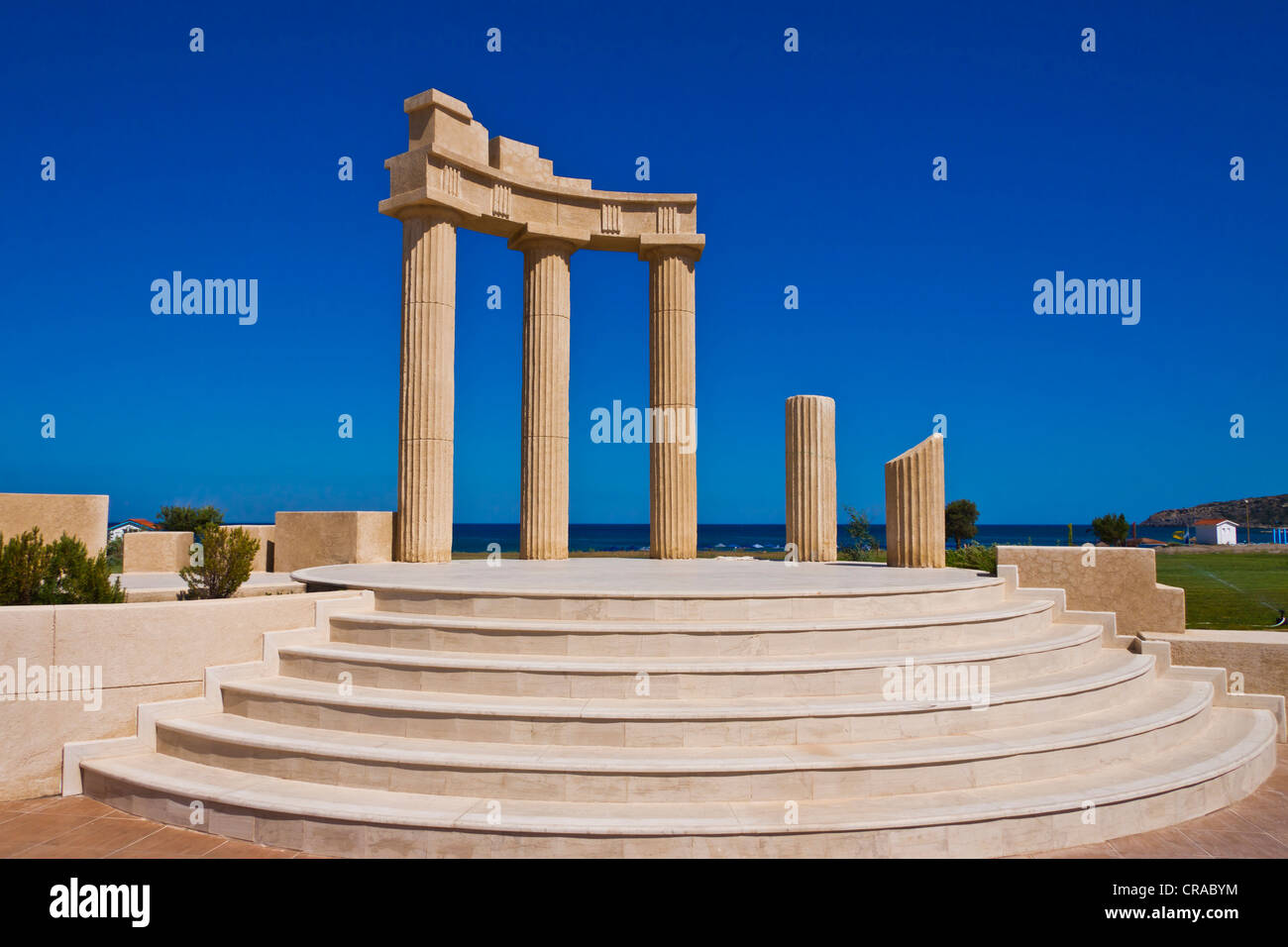 Open Air Bühne, Sentido Apollo Blue Hotel in Faliraki, Rhodos, Griechenland, Europa Stockfoto