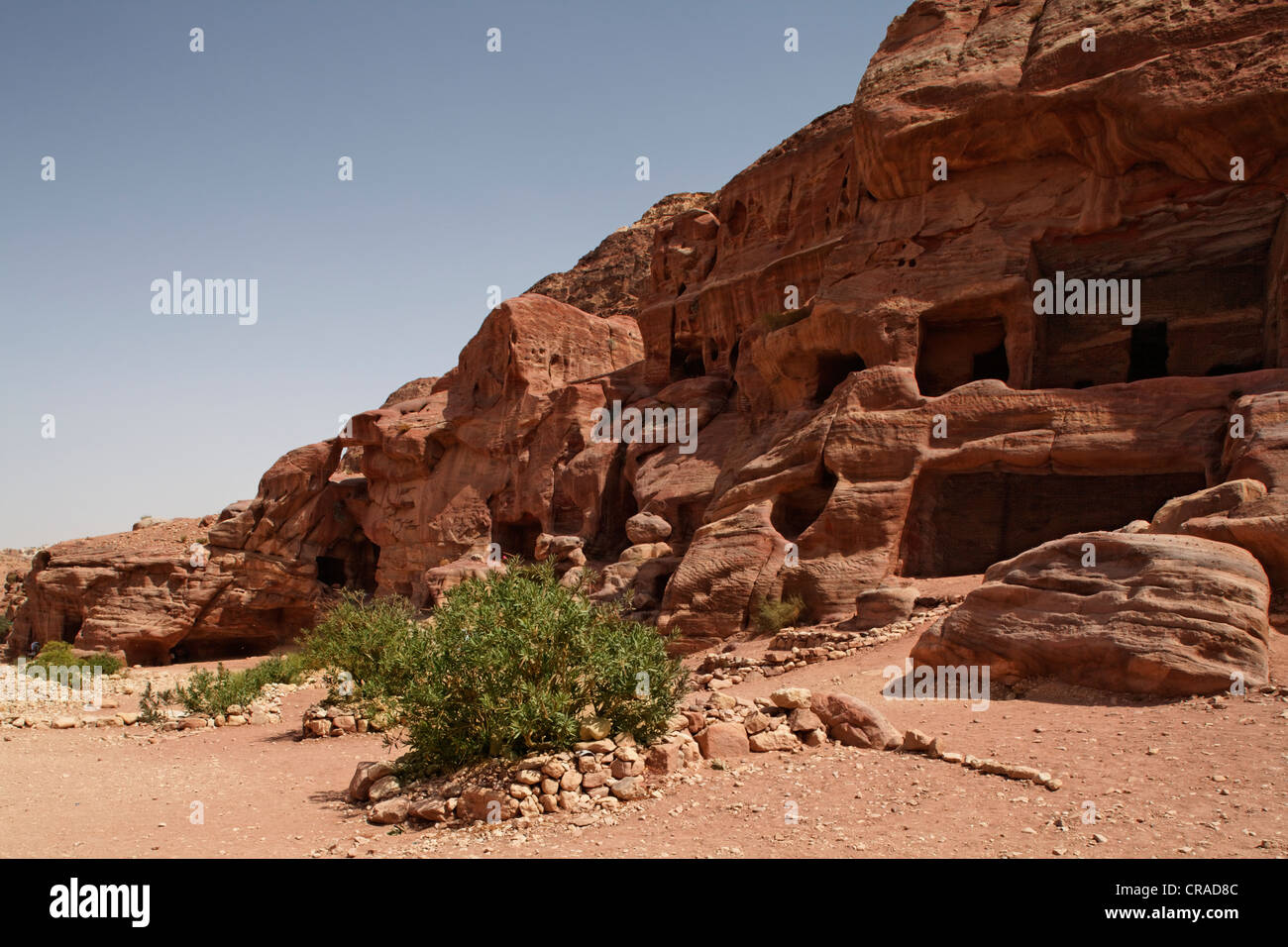 Rock-Gräber, Petra, die Hauptstadt der Nabatäer, Felsenstadt, UNESCO-Weltkulturerbe Hertage, Wadi Musa Stockfoto