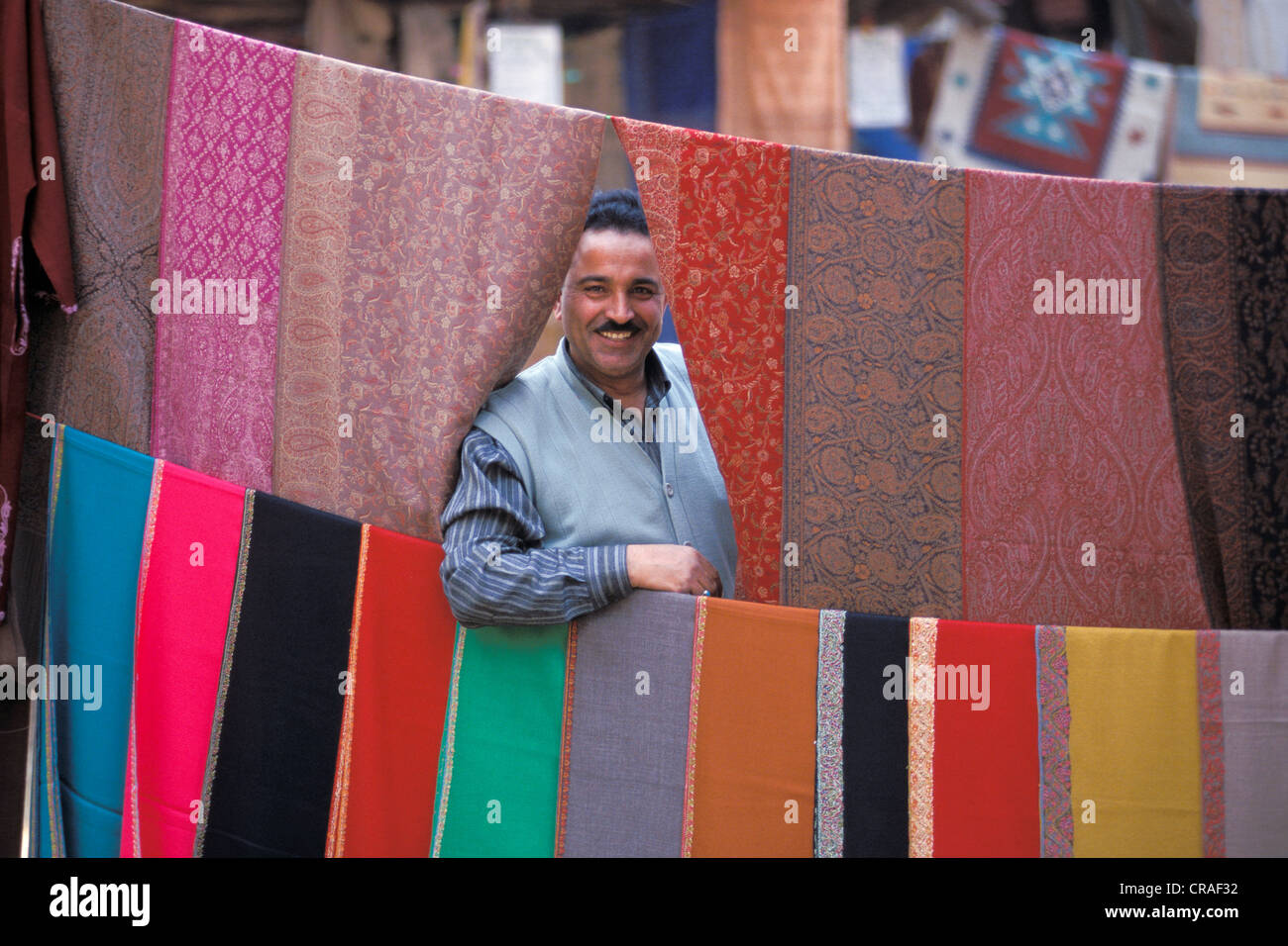 Tuchhändler aus Kaschmir oder Kaschmiris, New Delhi, Indien, Asien Stockfoto