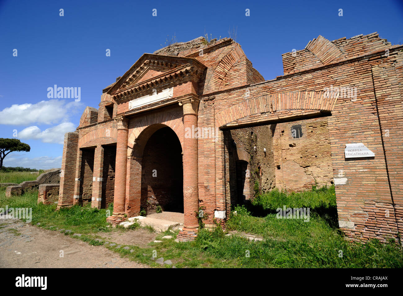 Italien, Rom, Ostia Antica, Horrea Stockfoto