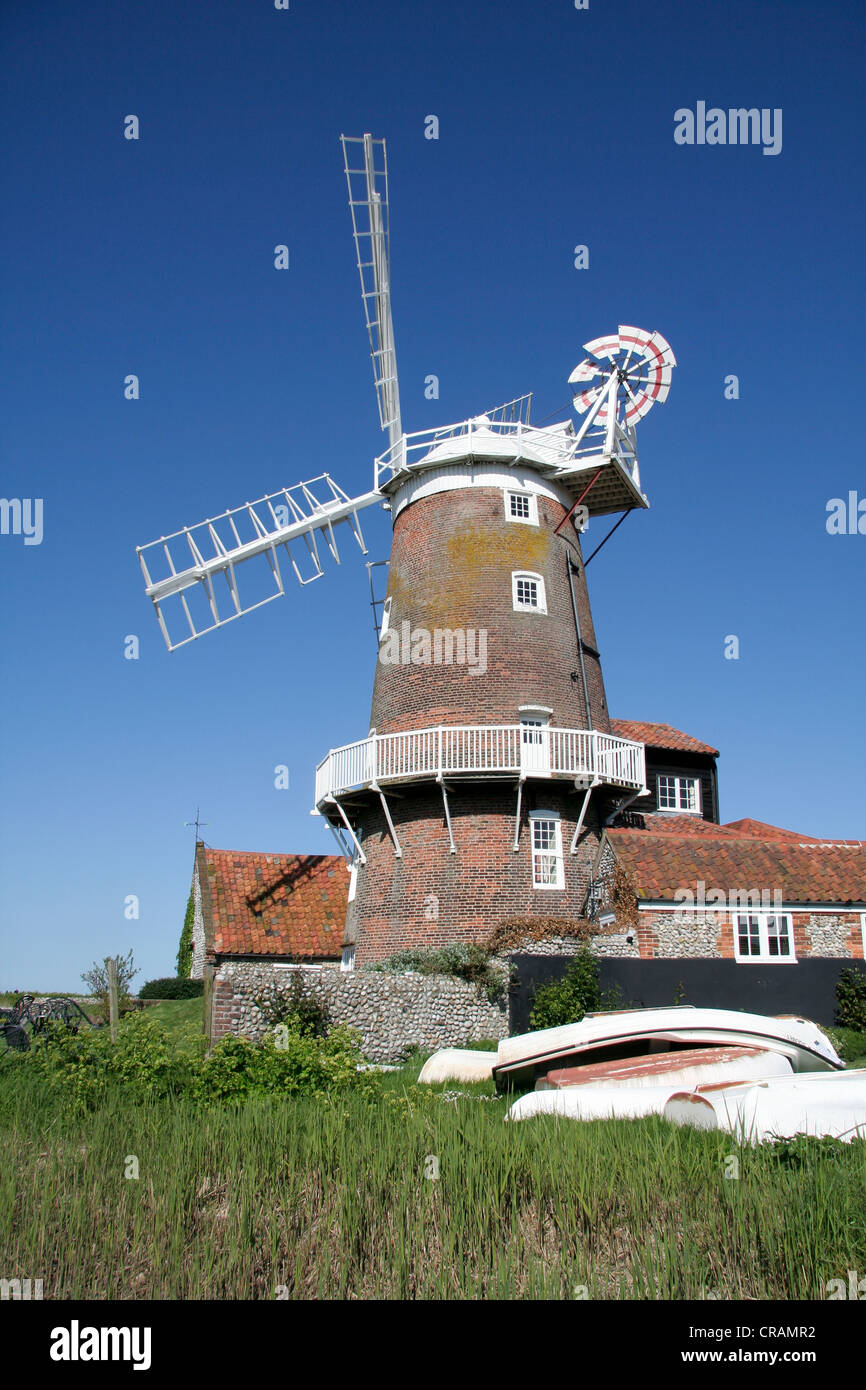 Windmühle Cley nächstes Meer Norfolk England UK Stockfoto