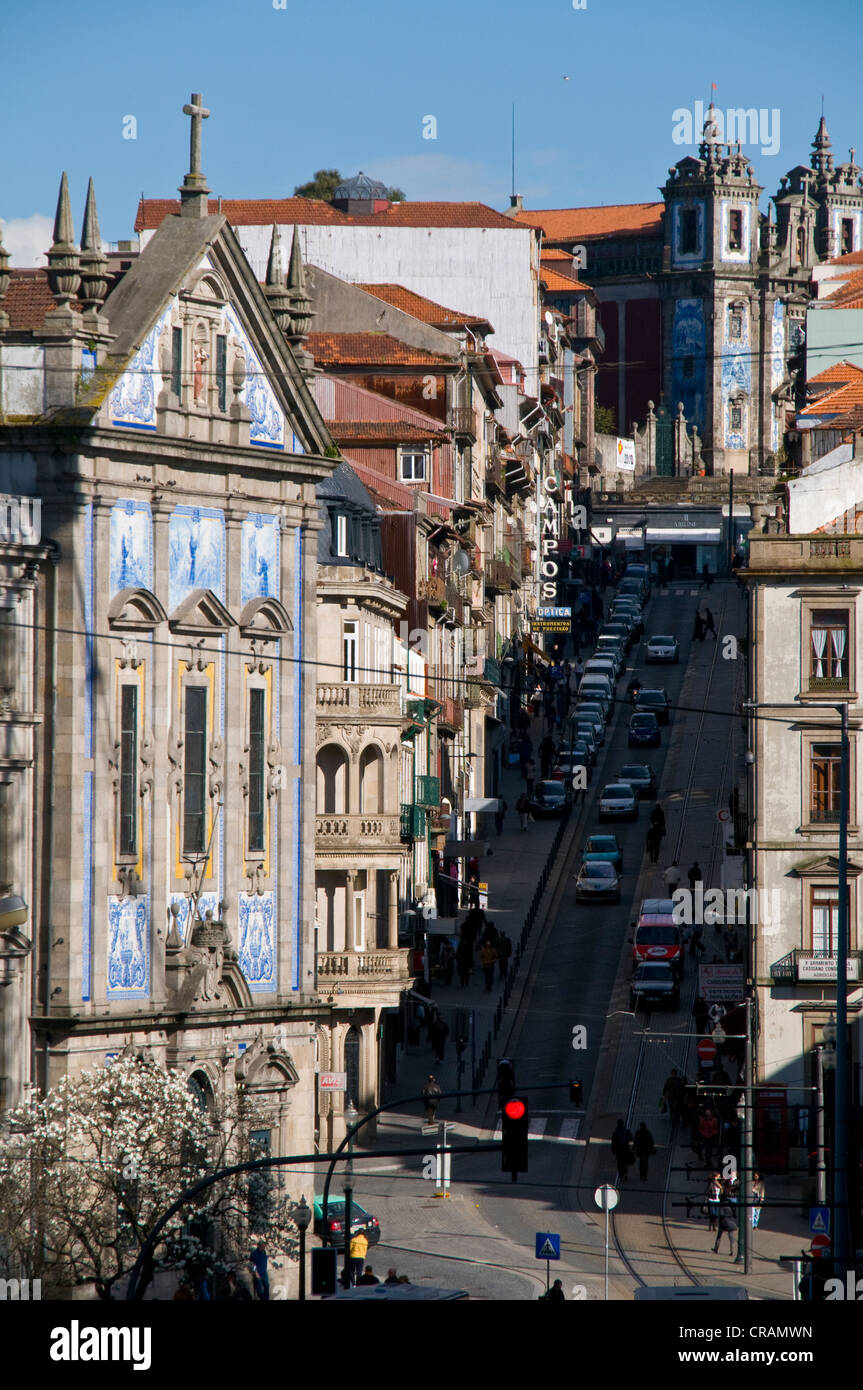 Fassade des Stadthauses, Porto, Portugal, Europa Stockfoto