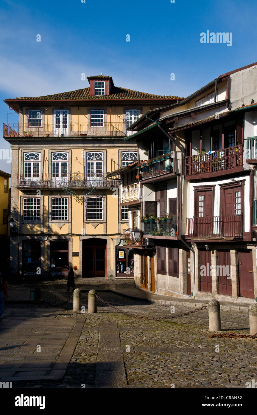 Häuser in der Altstadt, Guimaraes, Portugal, Europa Stockfoto