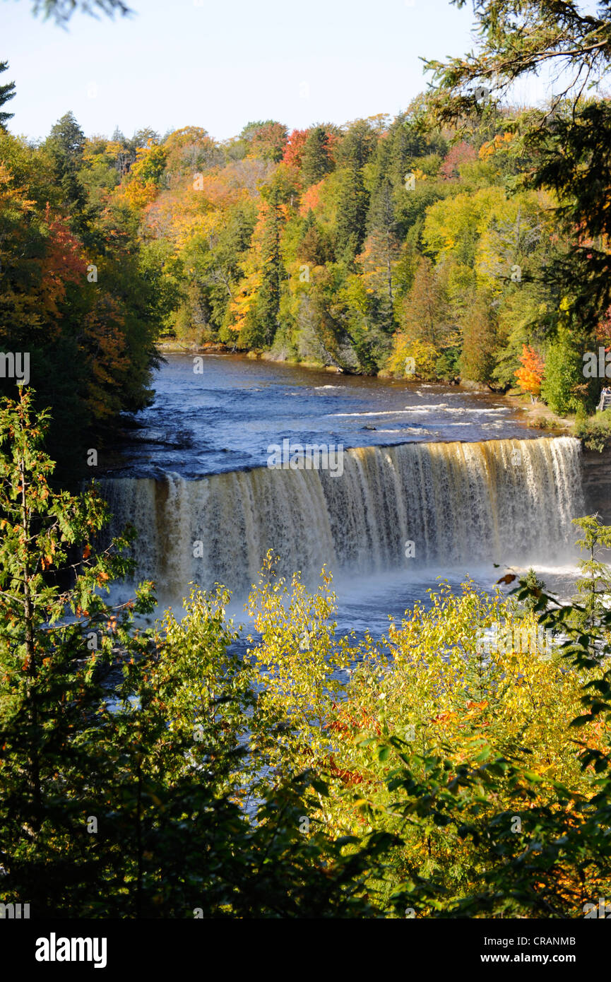 Tahquamenon Wasserfälle State Park-Paradies-Michigan Stockfoto
