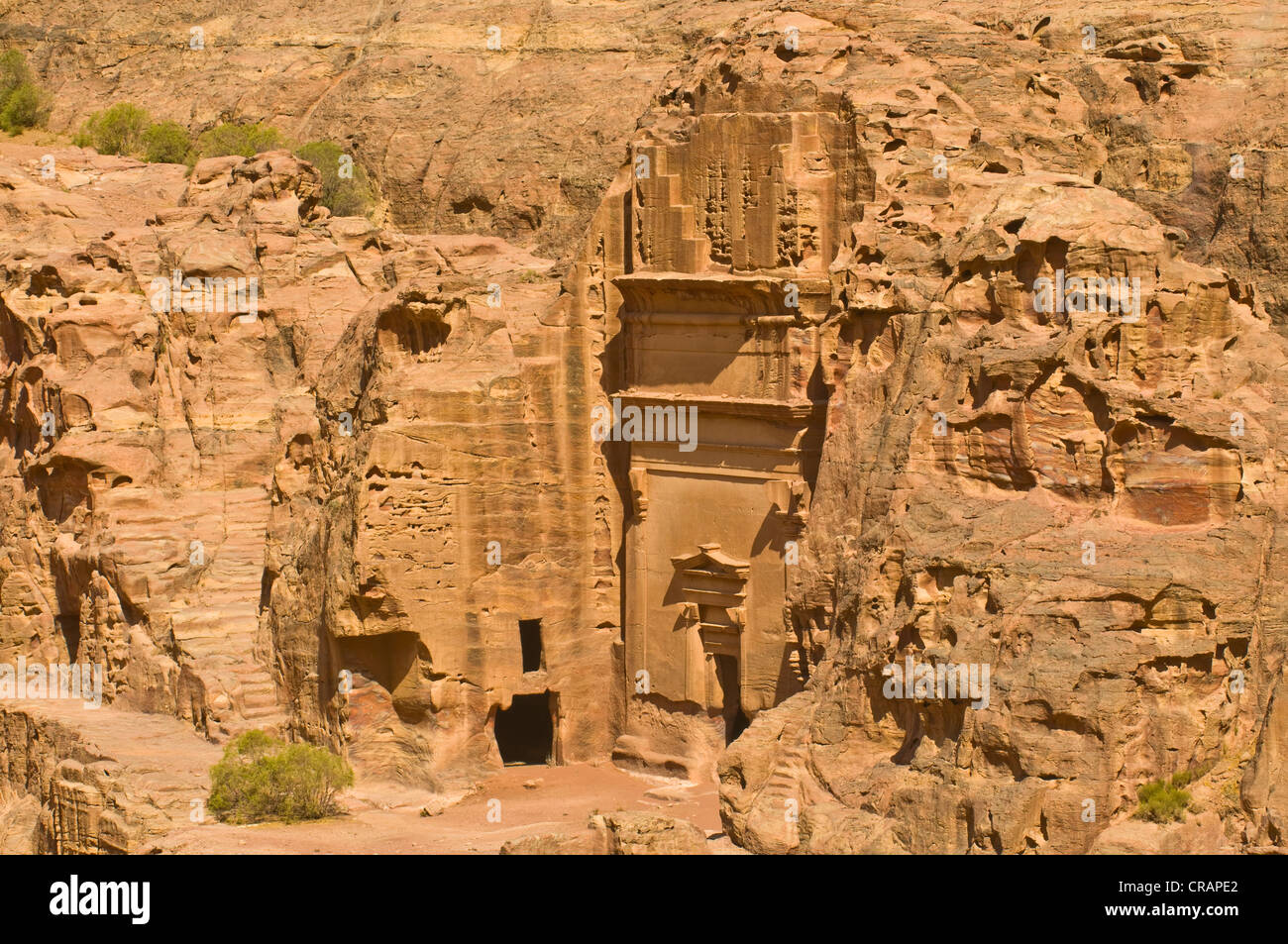 Alte königliche Grabstätte in Rock, Petra, UNESCO World Heritage Site, Jordanien, Middle East Stockfoto