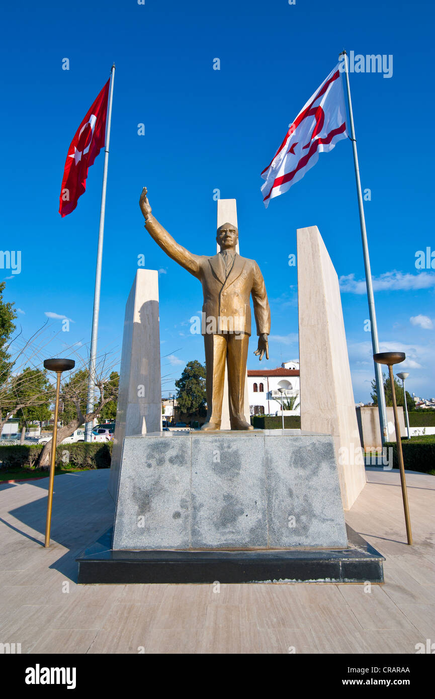 Denkmal für Mustafa Kemal Atatürk, türkischer Teil Zyperns Stockfoto