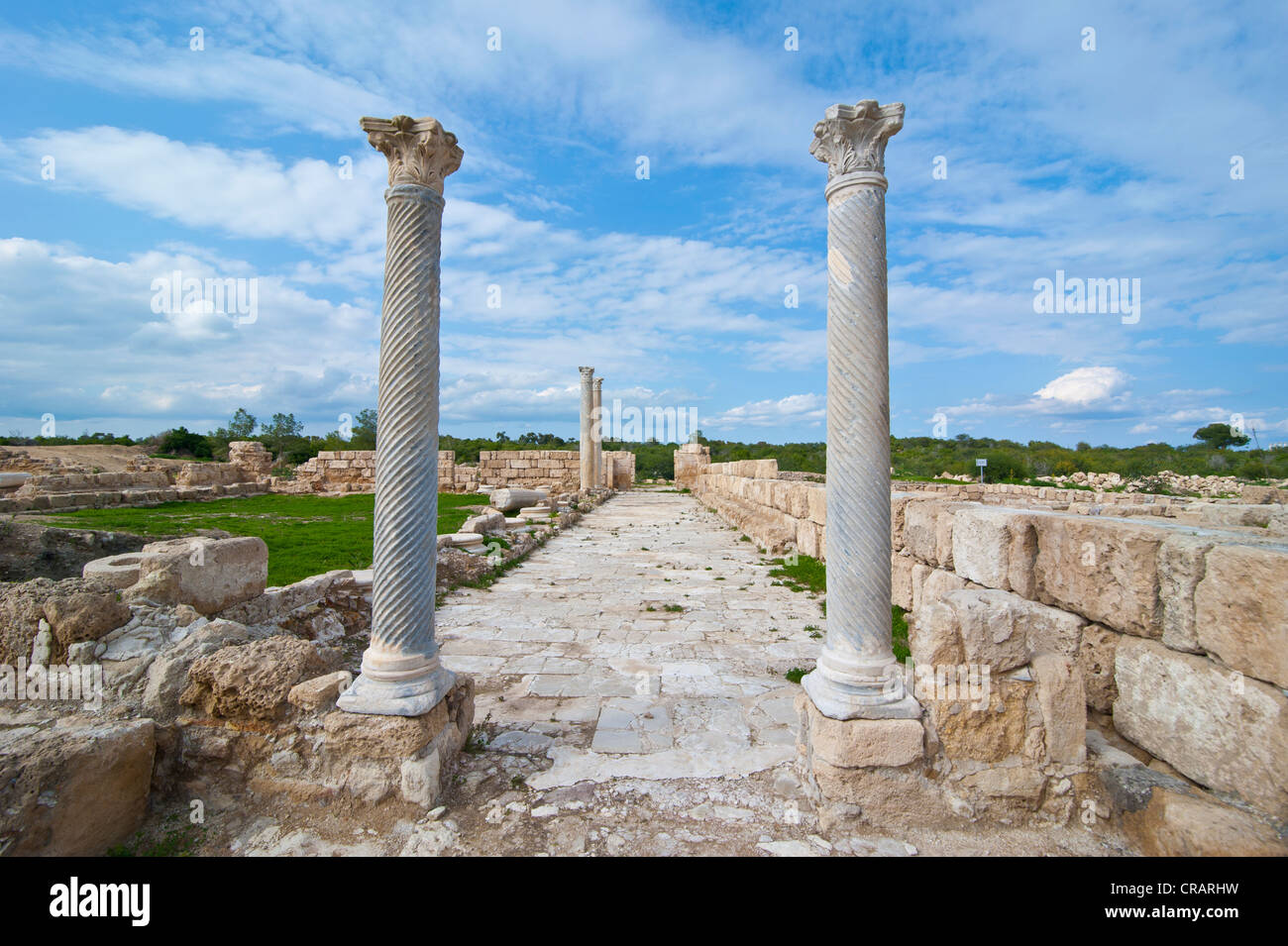 Die römische Ausgrabungsstätte von Salamis, türkischen Teil von Zypern Stockfoto