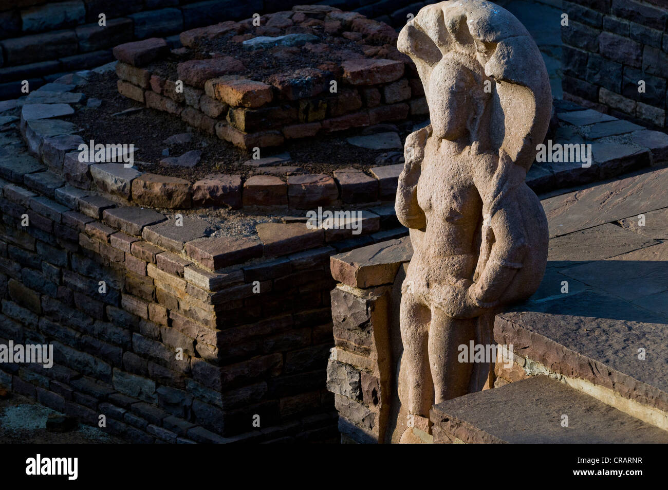 Shiva-Skulpturen, Stupas von Sanchi, UNESCO-Weltkulturerbe, gebaut von König Ashoka, Mauryan Dynastie Sanchi Stockfoto