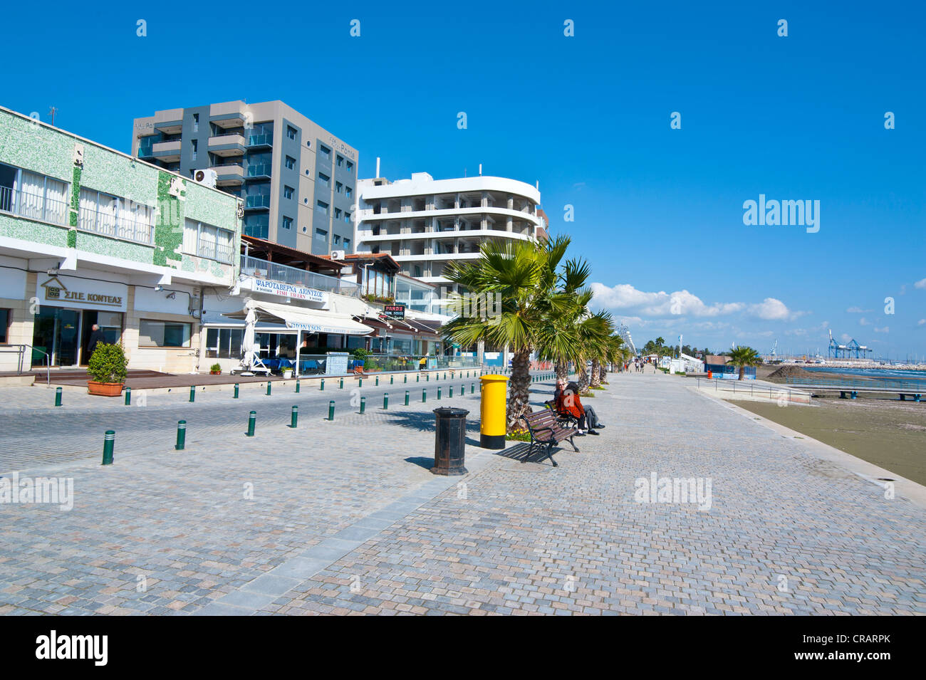 Strandpromenade in Larnaca, Zypern Stockfoto