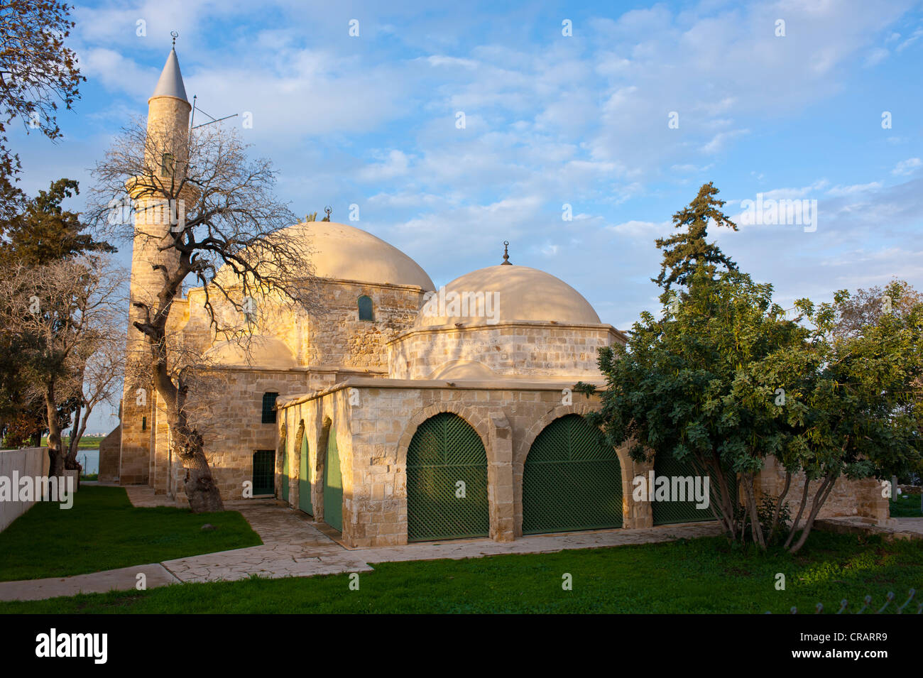 Hala Sultan Tekke oder die Moschee von Umm Haram, Larnaca, Zypern Stockfoto