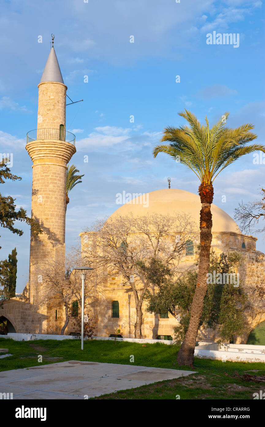 Hala Sultan Tekke oder die Moschee von Umm Haram, Larnaca, Zypern Stockfoto