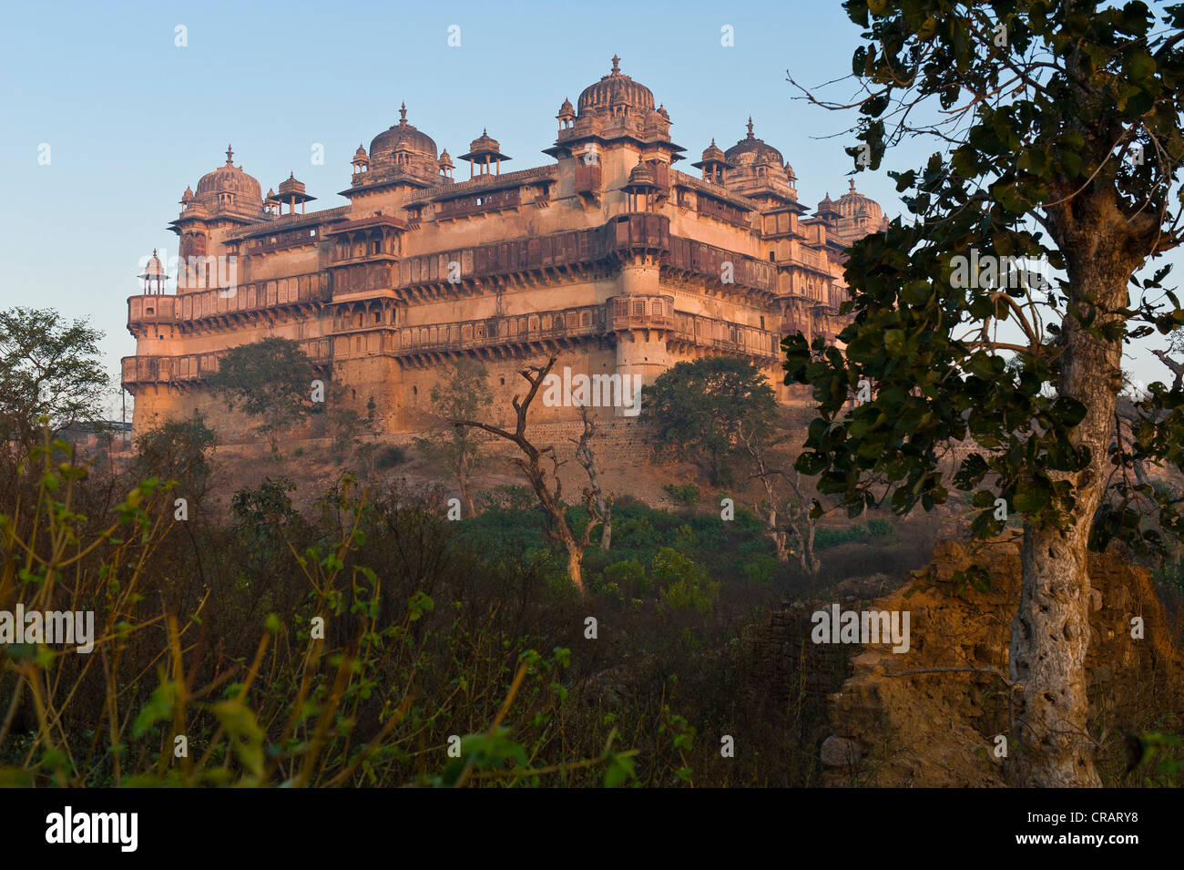 Jehangir Mahal Palace, Orchha, Madhya Pradesh, Nordindien, Indien, Asien Stockfoto