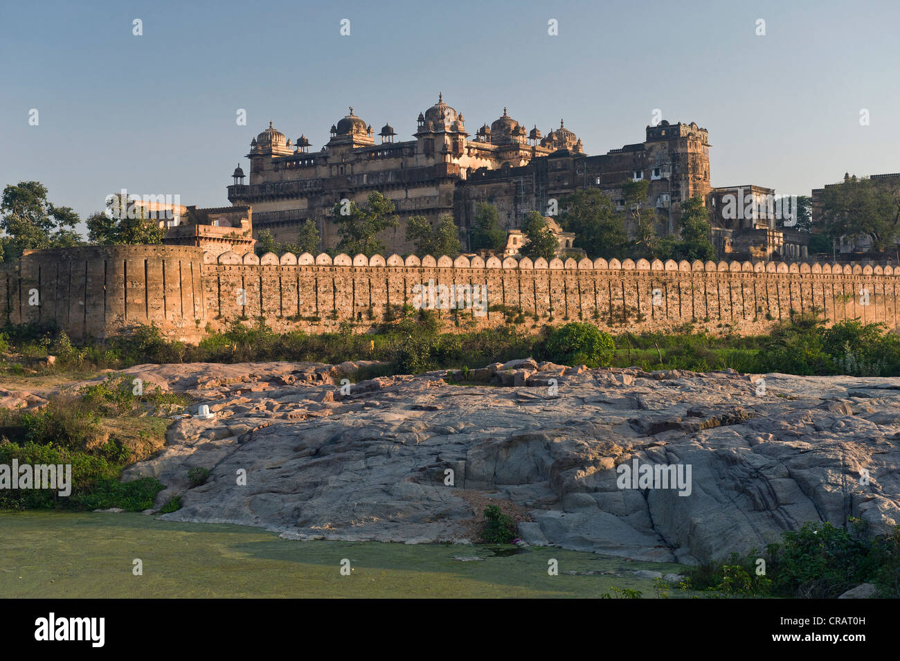 Raj Mahal Palast, Orchha, Madhya Pradesh, Nordindien, Indien, Asien Stockfoto