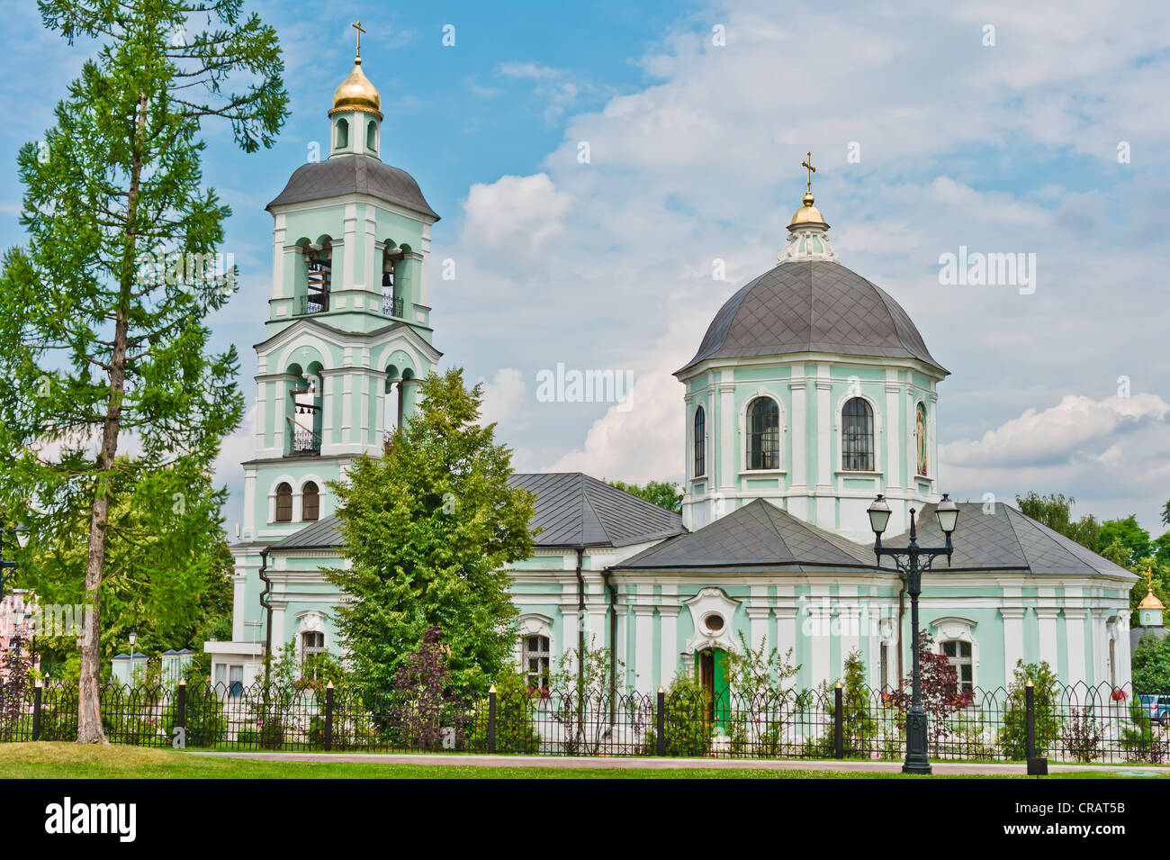 Kirche in Tsaritsino Park, Moskau Stockfoto