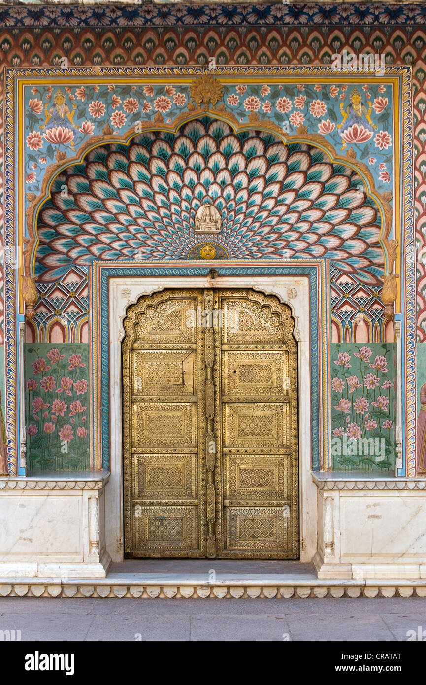 Stadtschloss Jai Singh II, Jaipur, Rajasthan, Indien, Asien Stockfoto