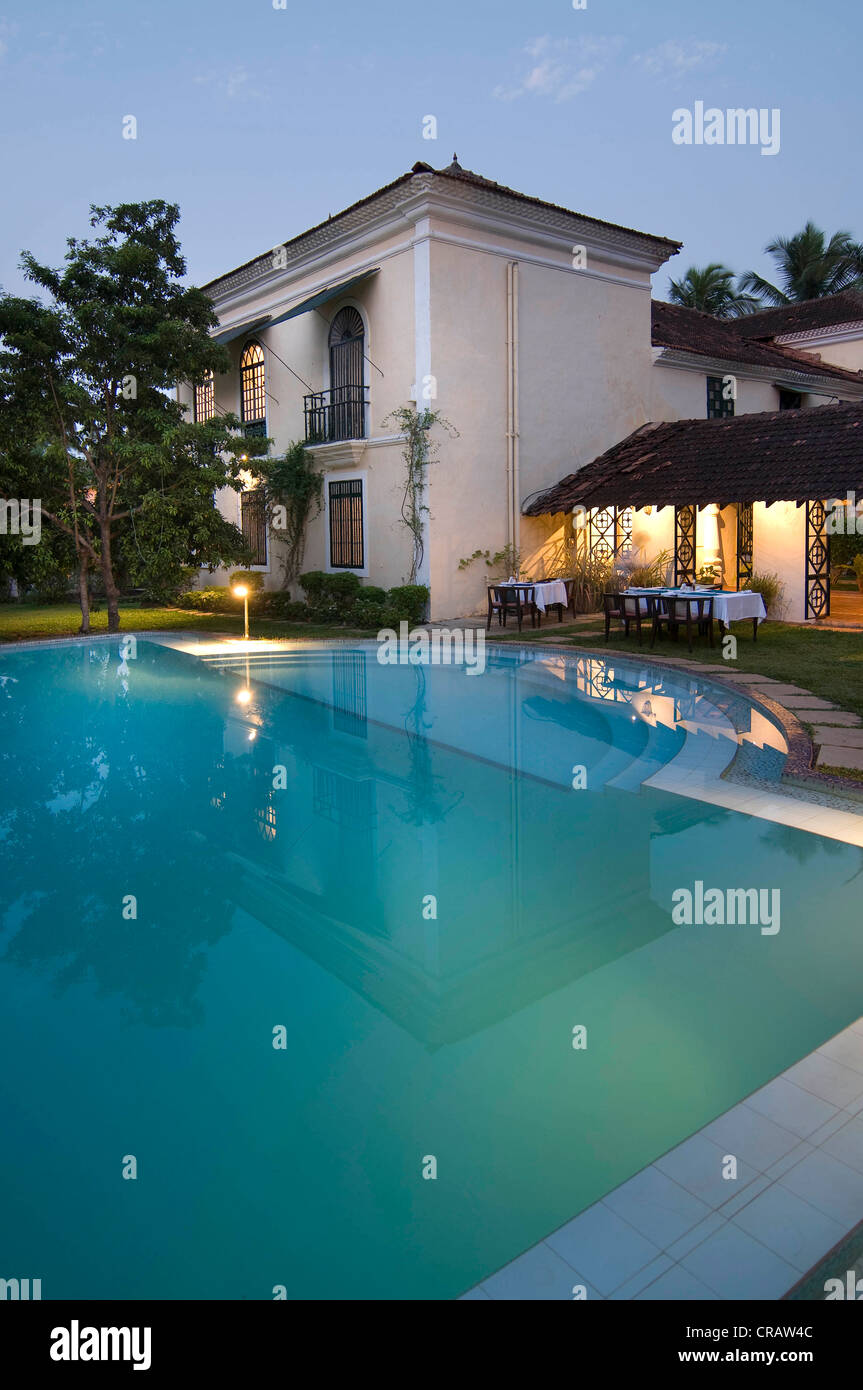 Pool, Heritage House Hotel Siolim, Siolim, Goa, Südindien, Indien, Asien Stockfoto