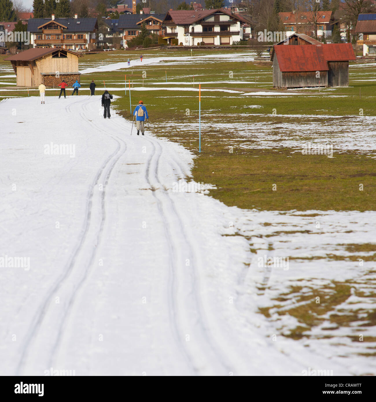 Schmelzender Schnee Stockfoto