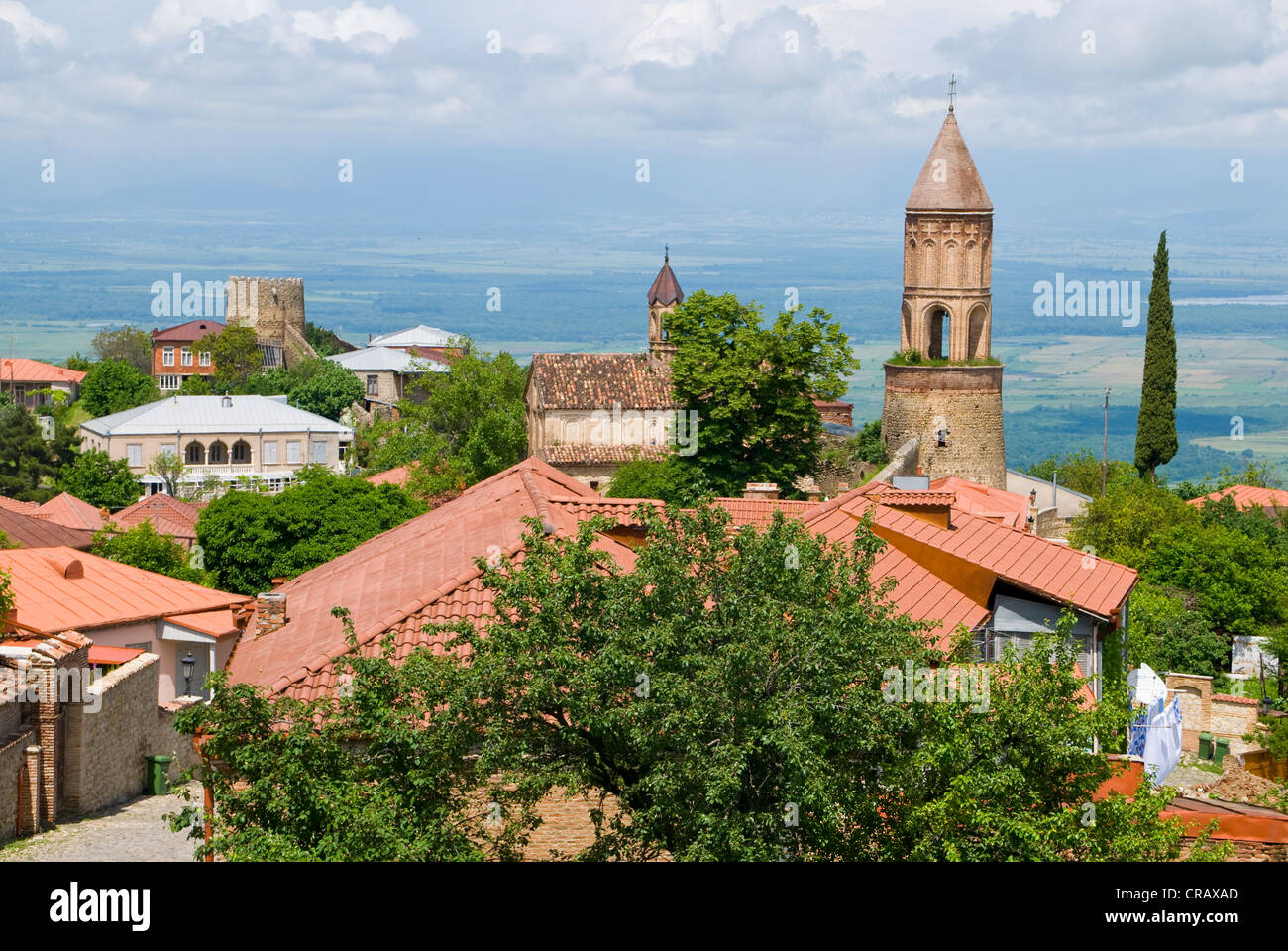 Historischen Bezirk von Sighnaghi, Provinz Kachetien, Georgien, Kaukasus, Naher Osten Stockfoto