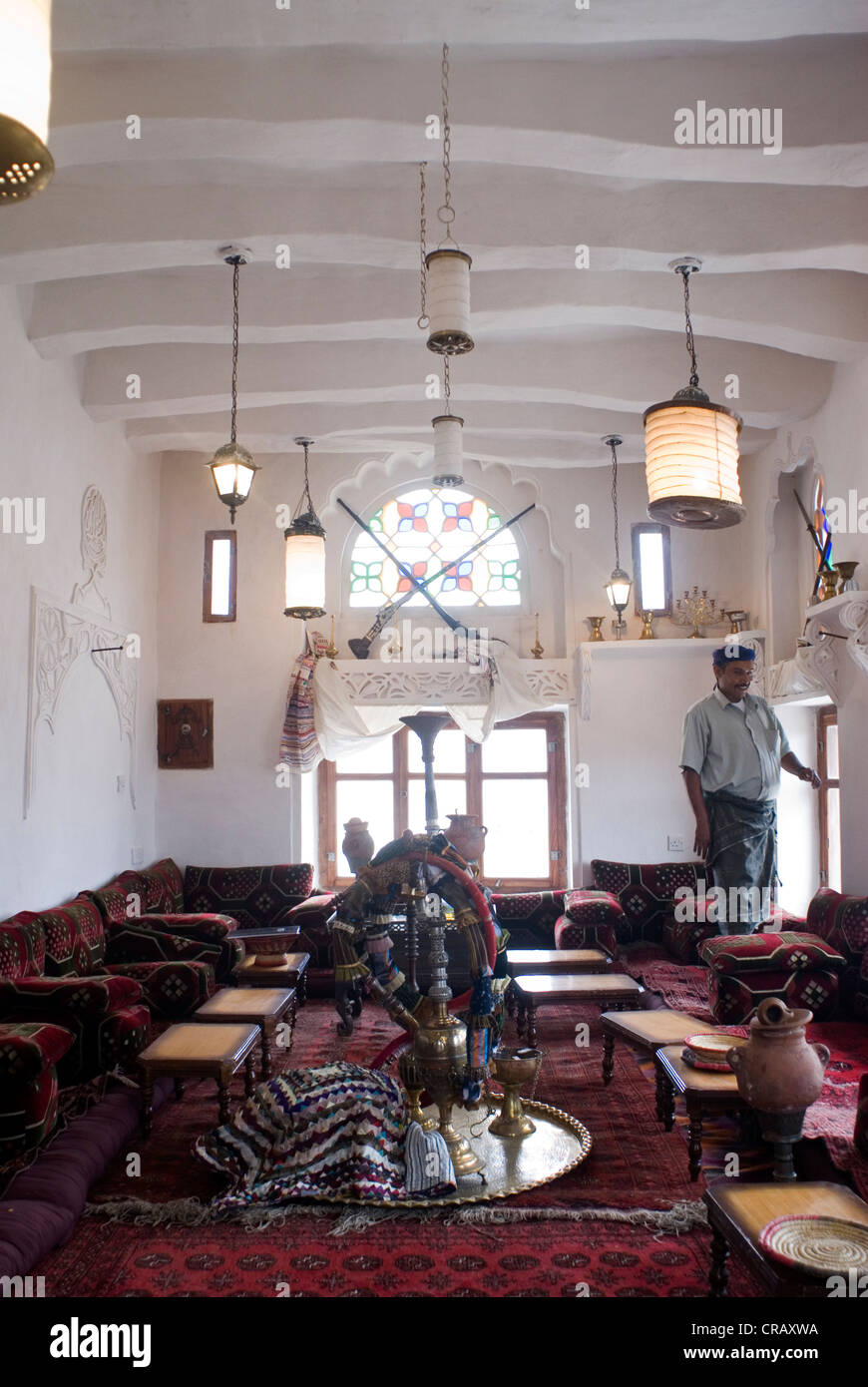 Dar Al Haya in der Altstadt von Sana ' a, ein UNESCO-World Heritage Site, Jemen, Westasien, Arabische Halbinsel. Stockfoto
