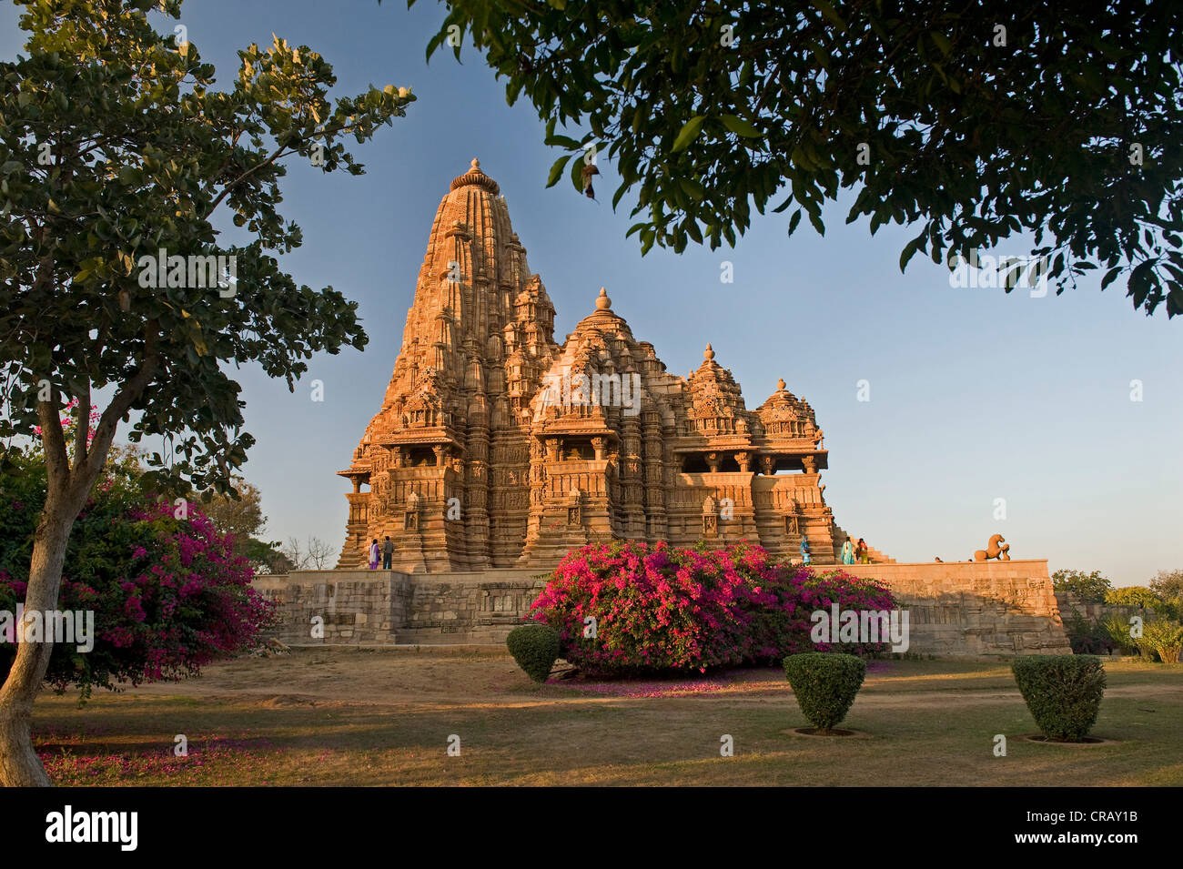 Khajuraho Gruppe von Denkmälern, UNESCO-Weltkulturerbe, Madhya Pradesh, Indien, Asien Stockfoto
