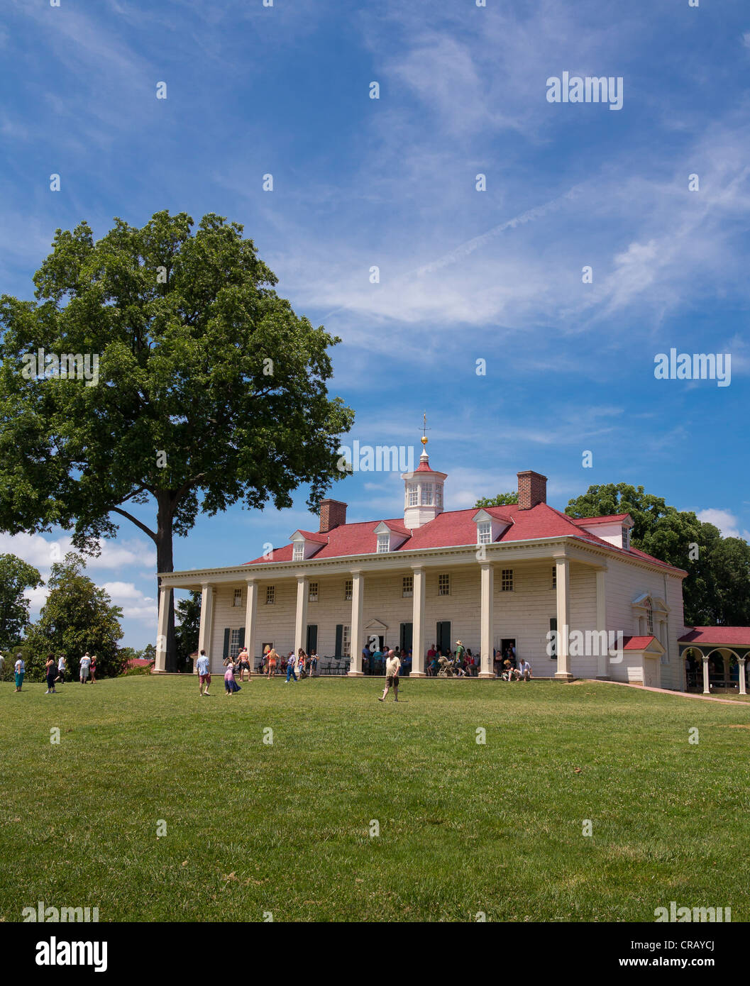 MOUNT VERNON, VIRGINIA, USA - Plantage Haus von George Washington, erster Präsident der Vereinigten Staaten. Stockfoto