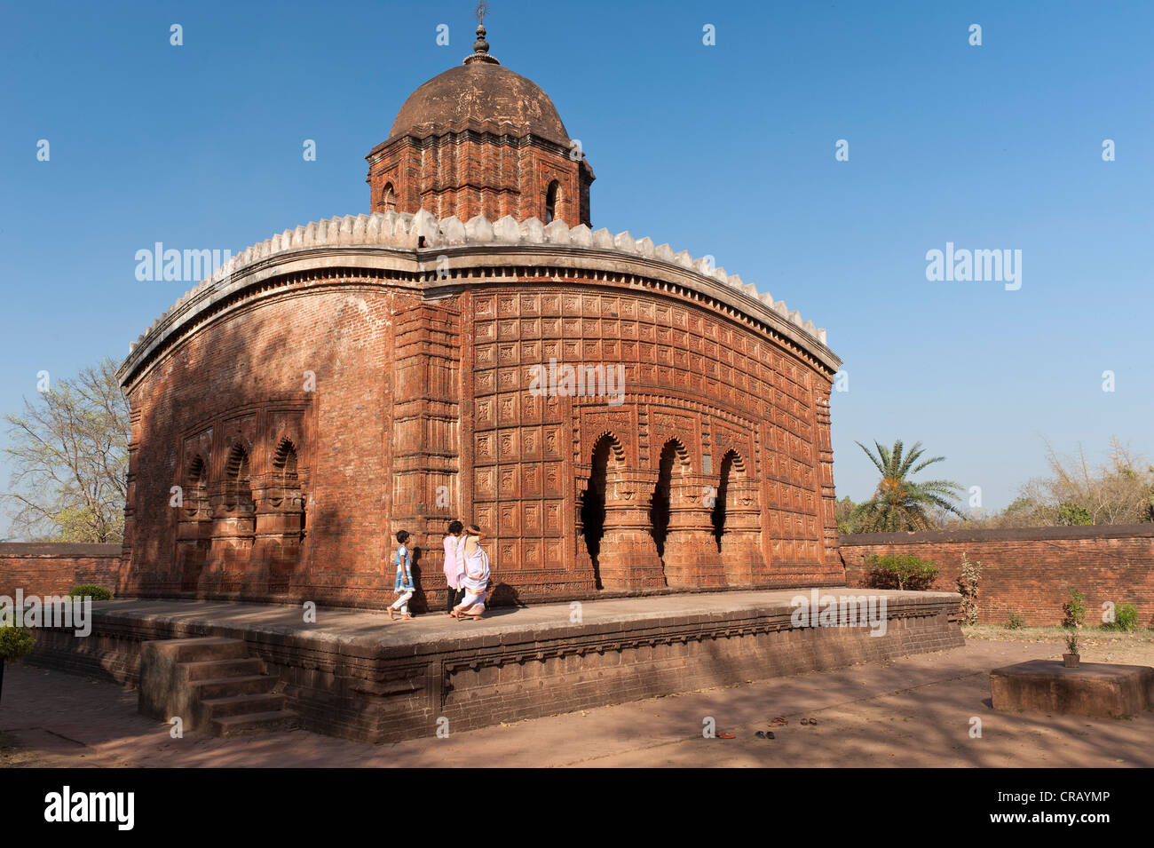 Madan Mohan Terrakotta Tempel in Keshta Rai, Bishnupur, Bankura Bezirk, West Bengalen, Indien, Asien Stockfoto