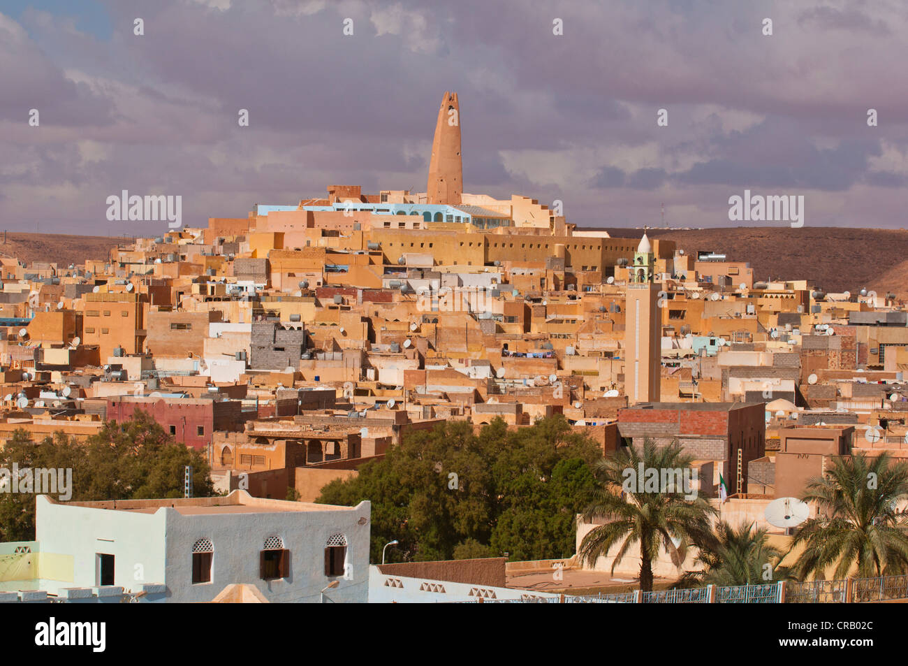 Dorf von Ghardaia in das UNESCO-Weltkulturerbe des M' zab, Algerien, Afrika Stockfoto