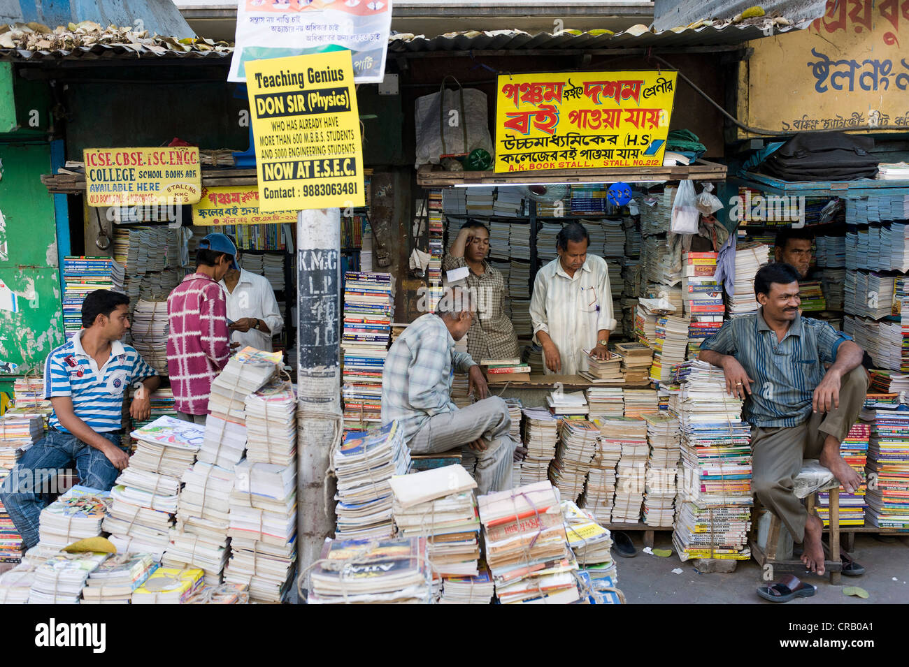 Buchmarkt College Street, Kalkutta, Calcutta, West Bengalen, Indien, Asien Stockfoto