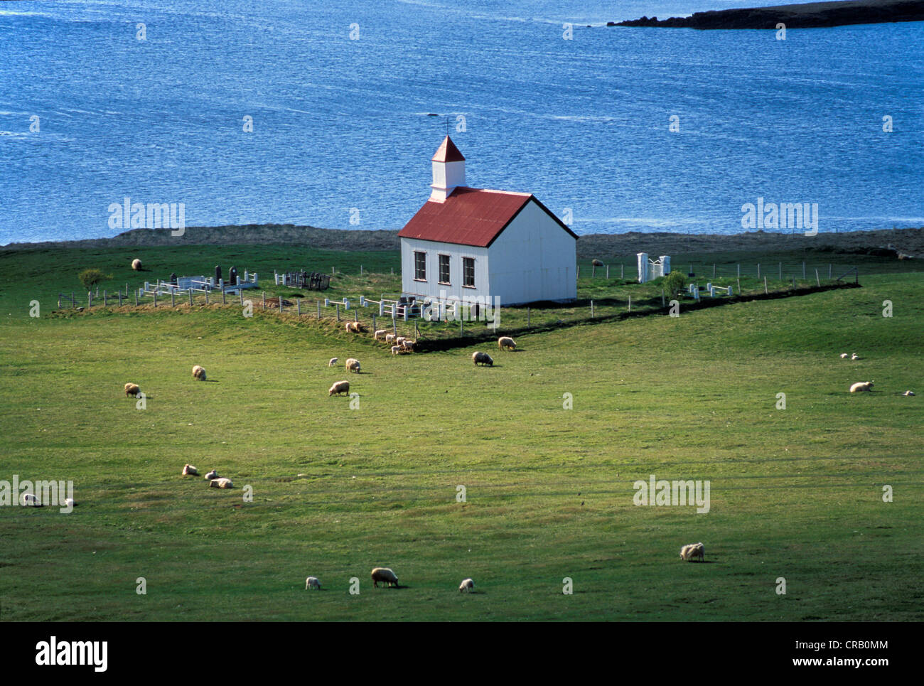 Kleine Kirche auf der Snæfellsnes-Halbinsel, West Island, Island, Europa Stockfoto