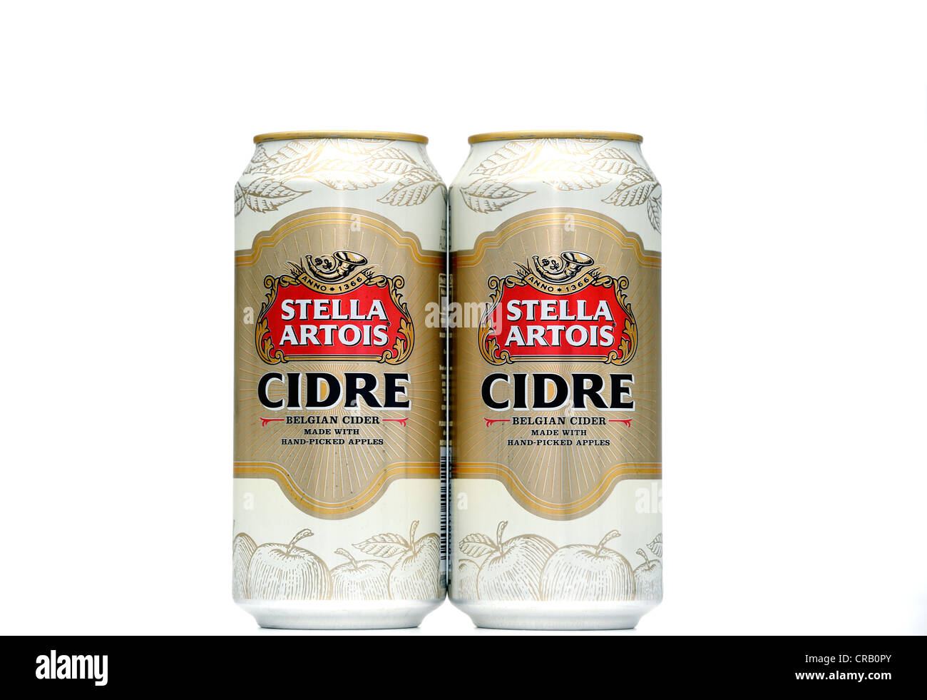 Stella Artois Cidre hergestellt aus belgischer Äpfel Stockfoto