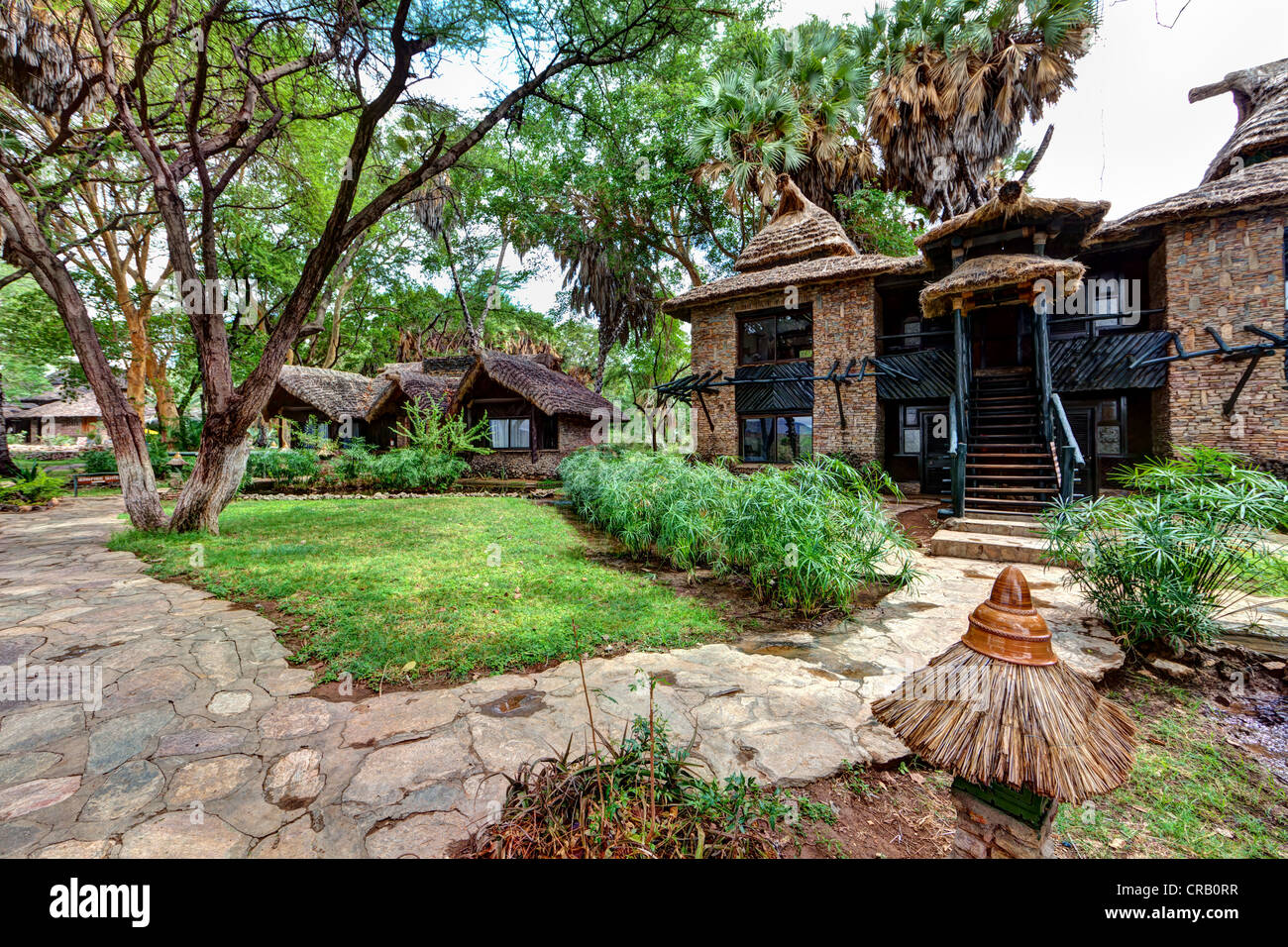 Luxus-Suiten am Sarova Shaba Lodge, Shaba National Reserve, Kenia, Ostafrika, Afrika Stockfoto