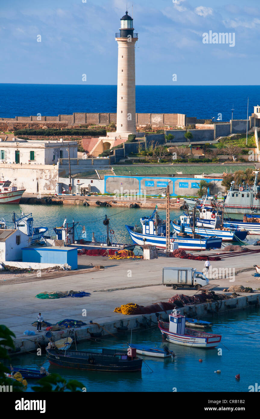 Der Hafen von Cherchell, Algerien, Afrika Stockfoto