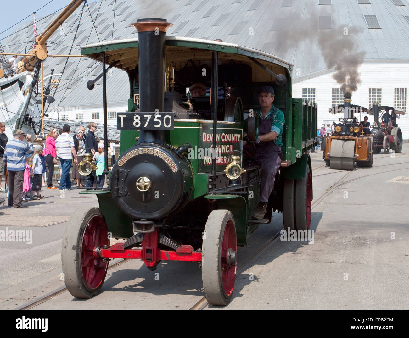 Dampf-Kundgebung am Chatham Dockyard.  Parade der Dampf-Lokomobile.  Chatham Kent England UK Stockfoto