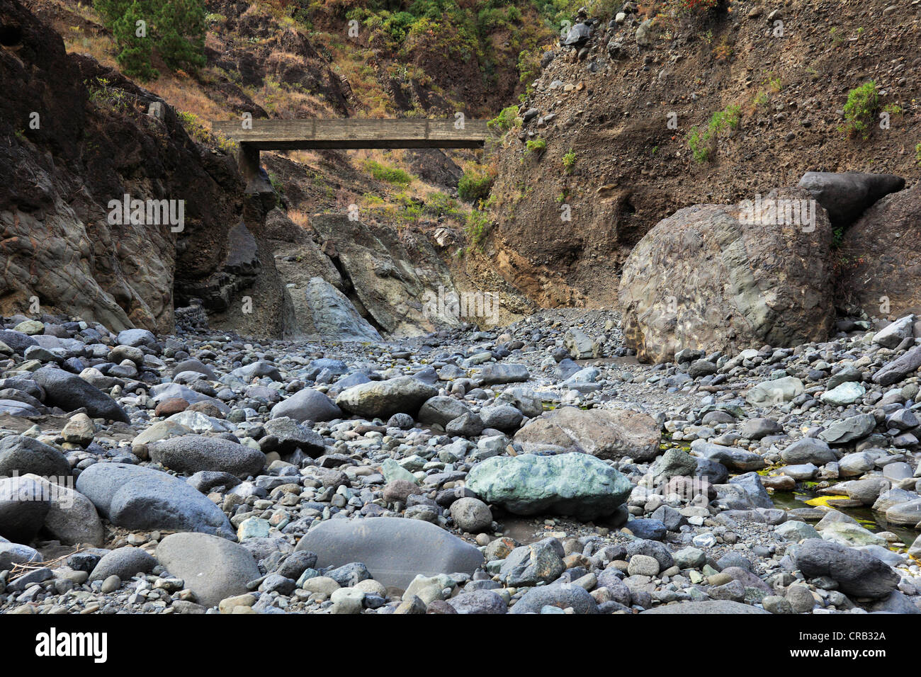 Barranco de Las Angustias, "Canyon of Anxiety", La Palma, La Isla Verde, Kanarische Inseln, Islas Canarias, Spanien, Europa Stockfoto