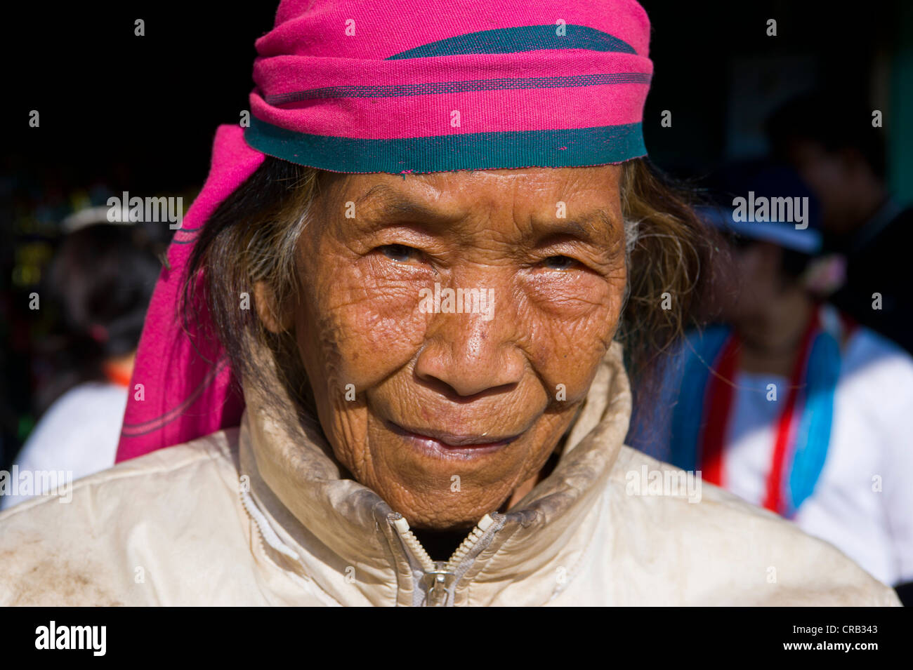 Traditionell gekleidete Frau von der ethnischen Gruppe der Hillmiri in der Nähe von Daporijo, Arunachal Pradesh, North East India, Indien, Asien Stockfoto