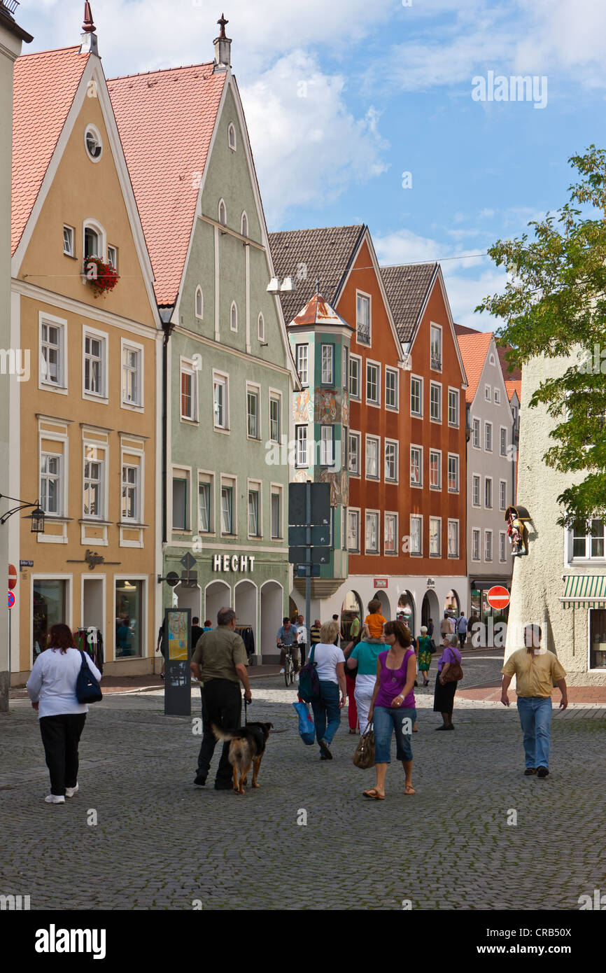 Ludwigstraße Einkaufsstraße, am Landsberg Lech, Bayern, Deutschland, Europa Stockfoto