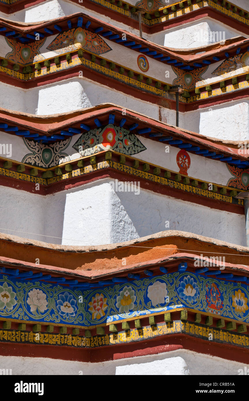 Die Kumbum Kloster Gyantse, Gyantse, Tibet, Asien Stockfoto