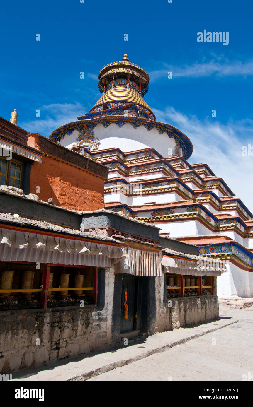 Die Kumbum Kloster Gyantse, Gyantse, Tibet, Asien Stockfoto