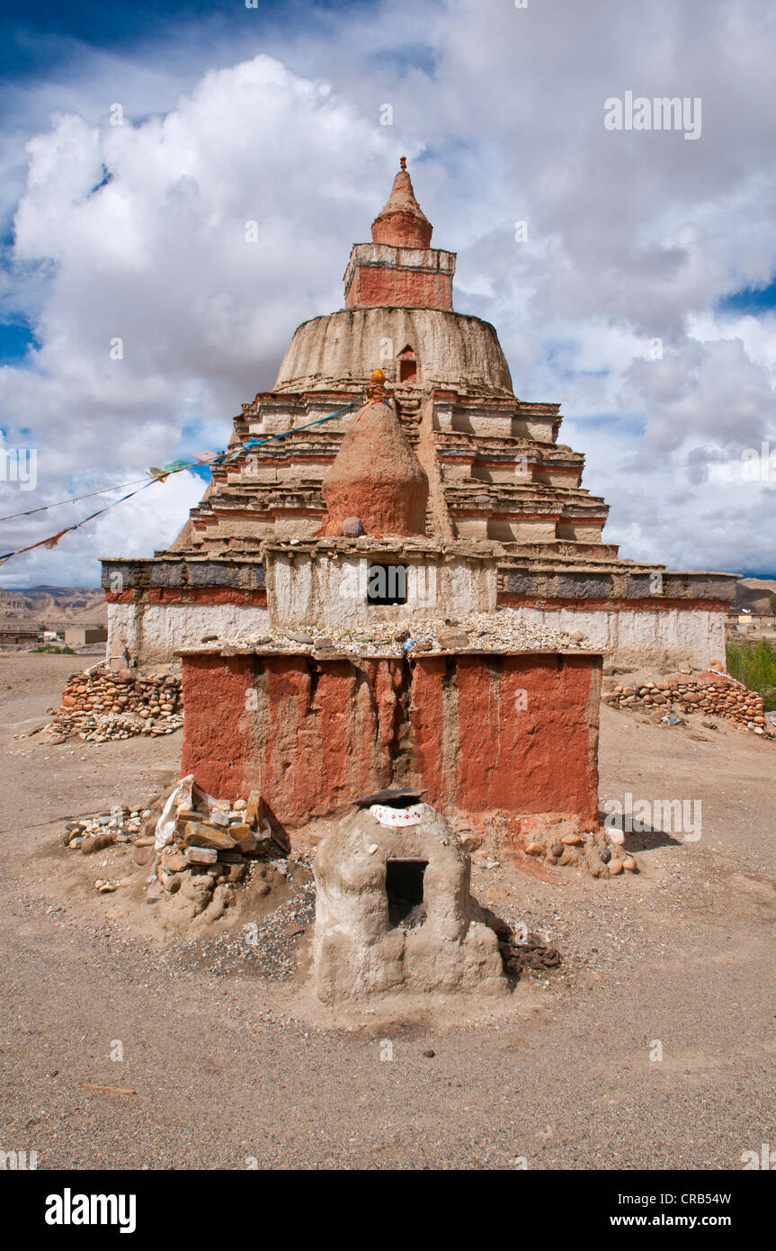 Großen Stupa in das Königreich Guge in West-Tibet, Tibet, Asien Stockfoto