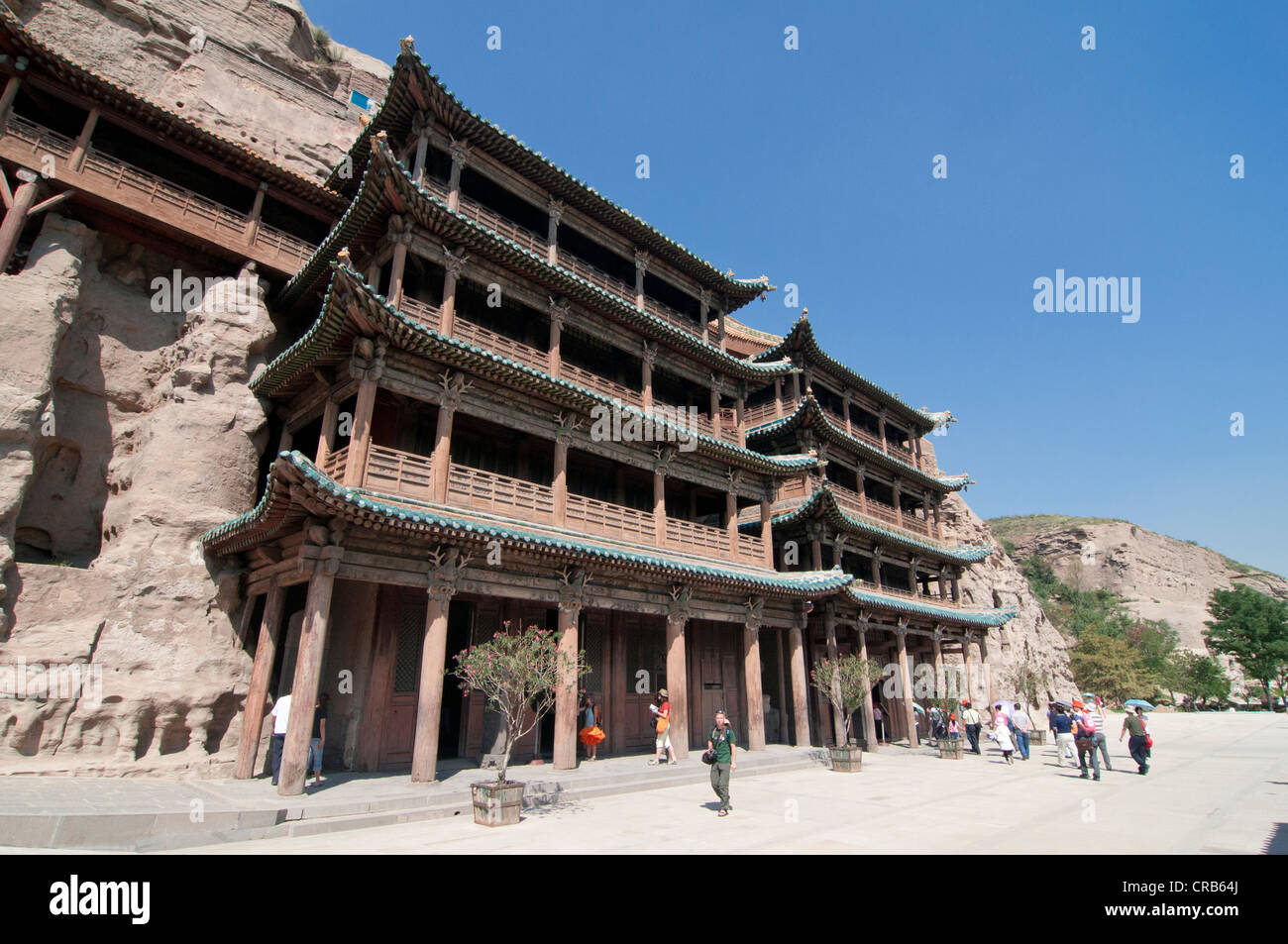 Yungang Grotten, frühen buddhistischen Höhlentempel, UNESCO-Weltkulturerbe, Shanxi, China, Asien Stockfoto