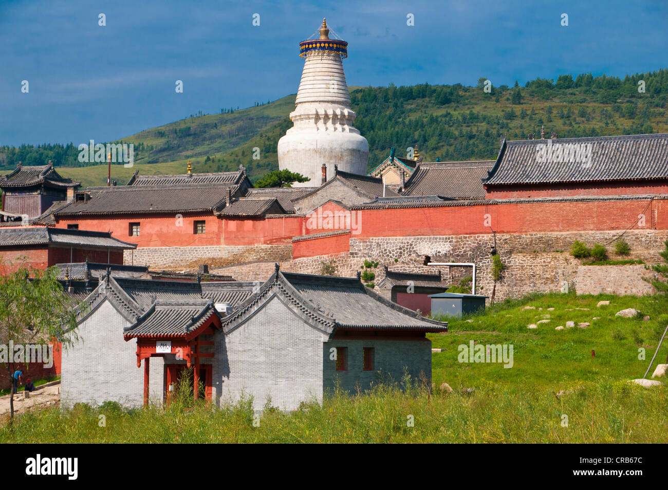 Wutai Shan klösterlichen Website, Mount Wutai, UNESCO-Weltkulturerbe, Shanxi, China, Asien Stockfoto