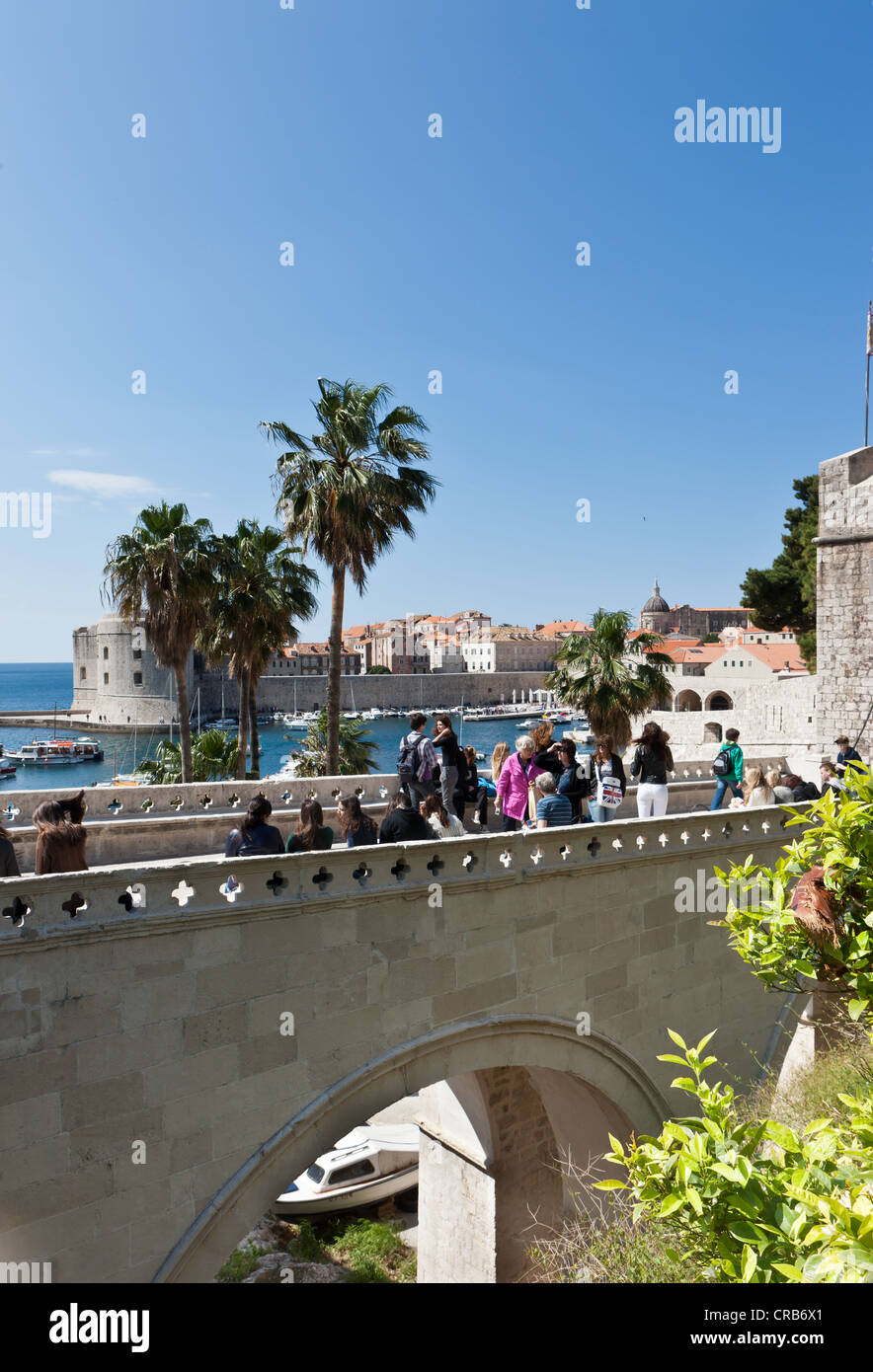 Pile Tor, östlichen Landtor, Befestigungen, Altstadt von Dubrovnik, UNESCO-Weltkulturerbe, Mitteldalmatien, Dalmatien Stockfoto